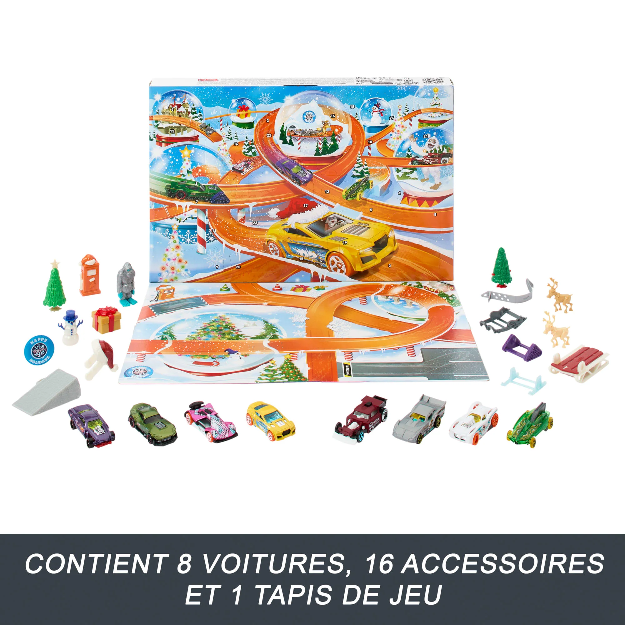 Hot Wheels-Calendrier De L’Avent 2024-8 Voitures Et 16 Accessoires - Image 4