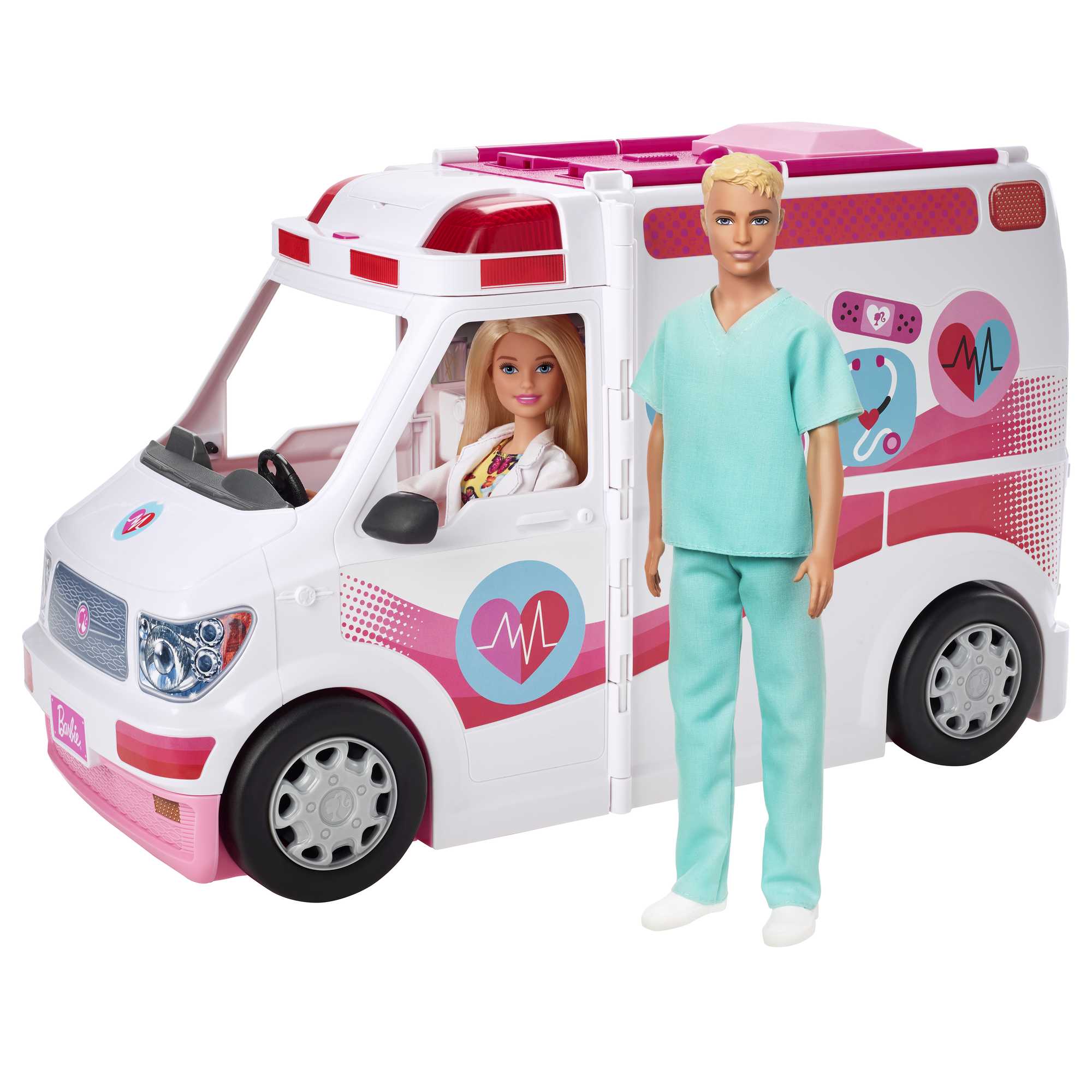 Набор игровой Barbie Кем быть? Клиника 2 куклы+машина скорой помощи