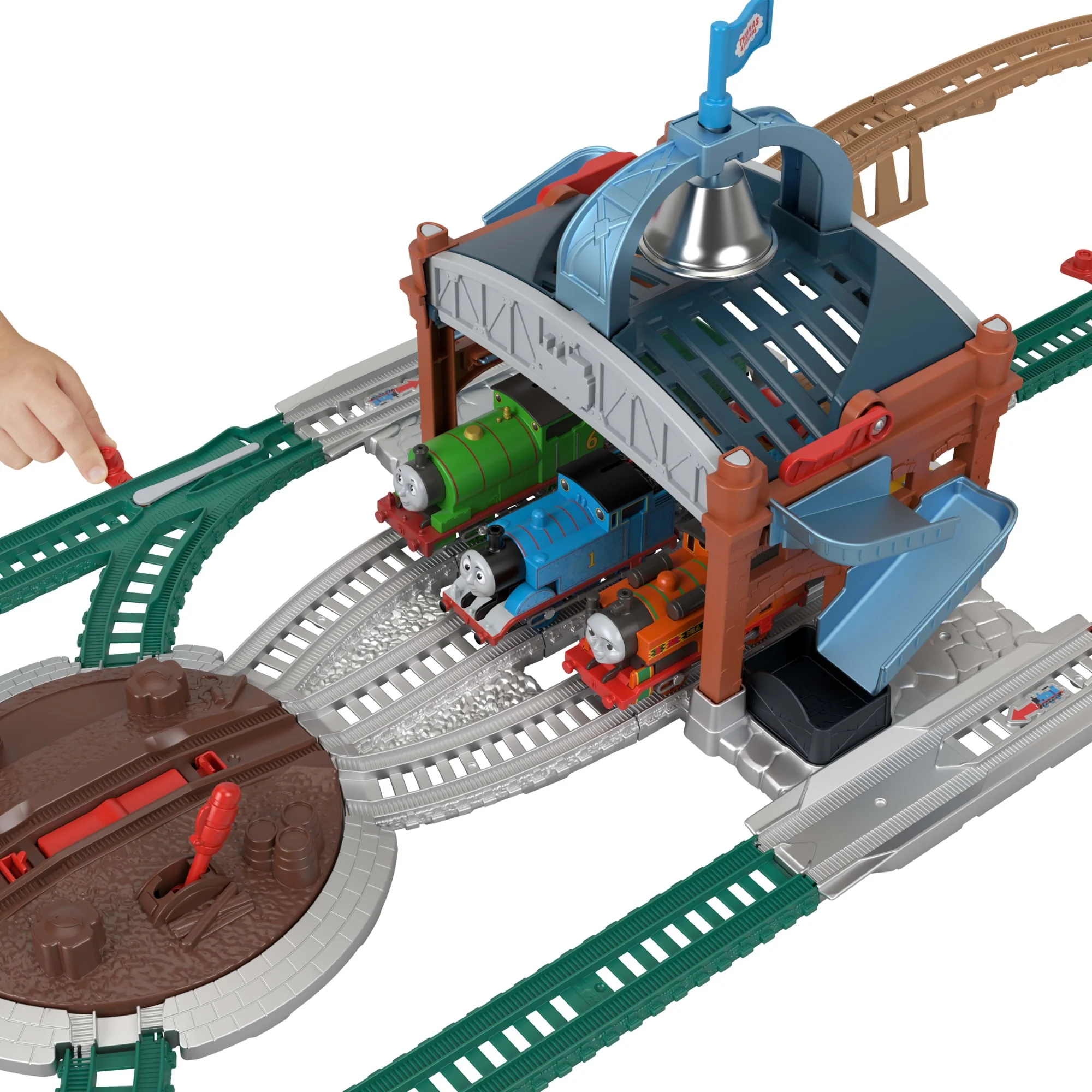 Il Trenino Thomas Pista Centro Di Consegna Barili Di Fisher-Price E Trenino Giocattolo Motorizzato in Versione Classica - Image 3