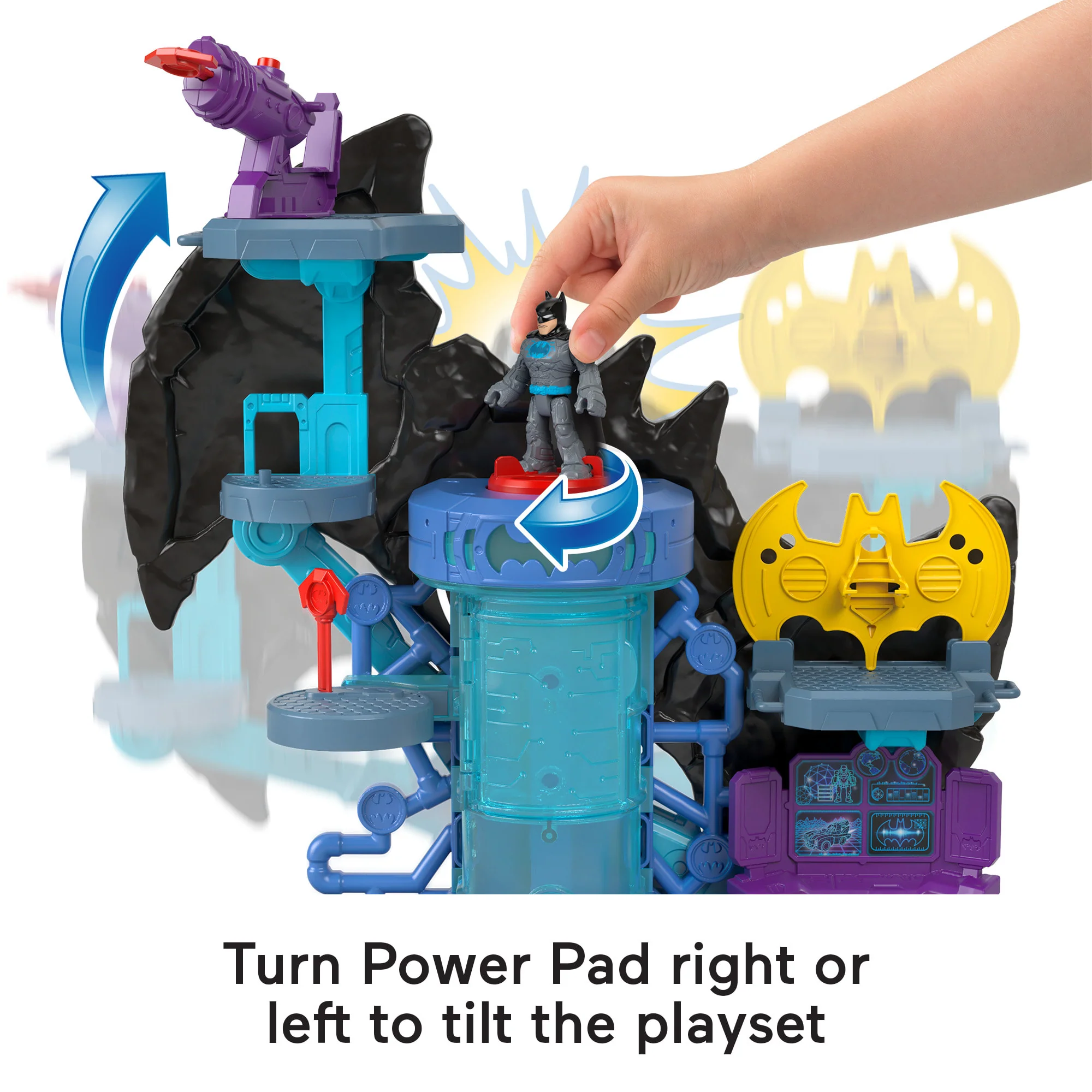 The Imaginext DC Super Friends Bat-Tech Batcave Features A Batman Figurine And Various Crime-Fighting Accessories, Perfect For Kids Aged 3+. - Image 4