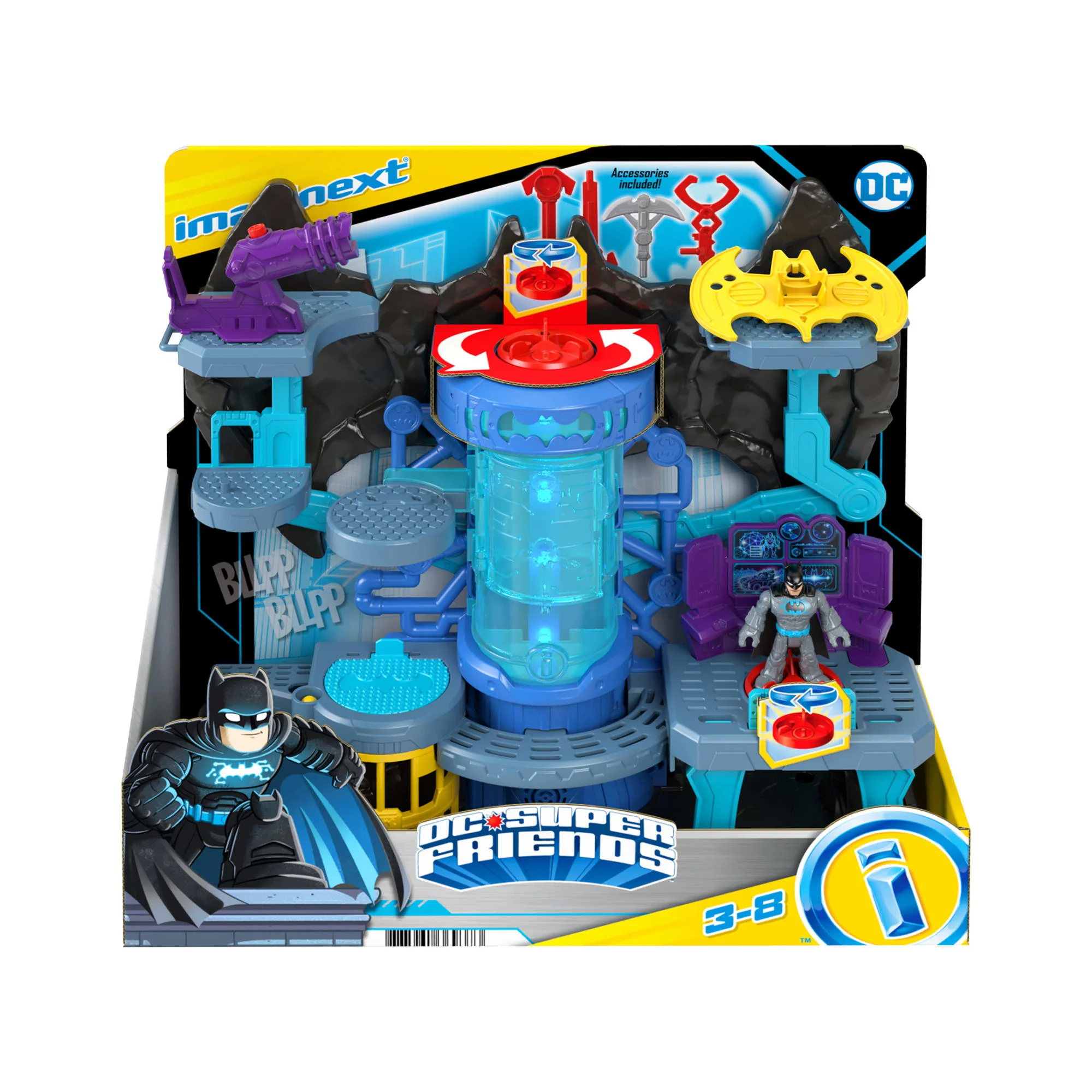 The Imaginext DC Super Friends Bat-Tech Batcave Features A Batman Figurine And Various Crime-Fighting Accessories, Perfect For Kids Aged 3+. - Image 6