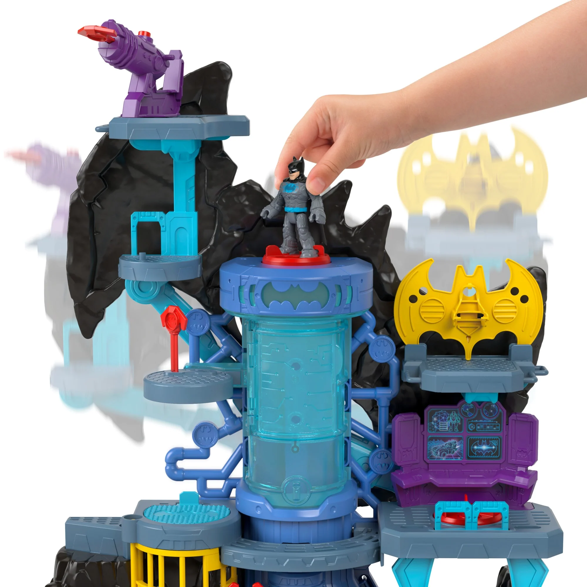 Imaginext DC Super Friends Batcaverna Bat-Tech, Playset Di Batman - Image 3