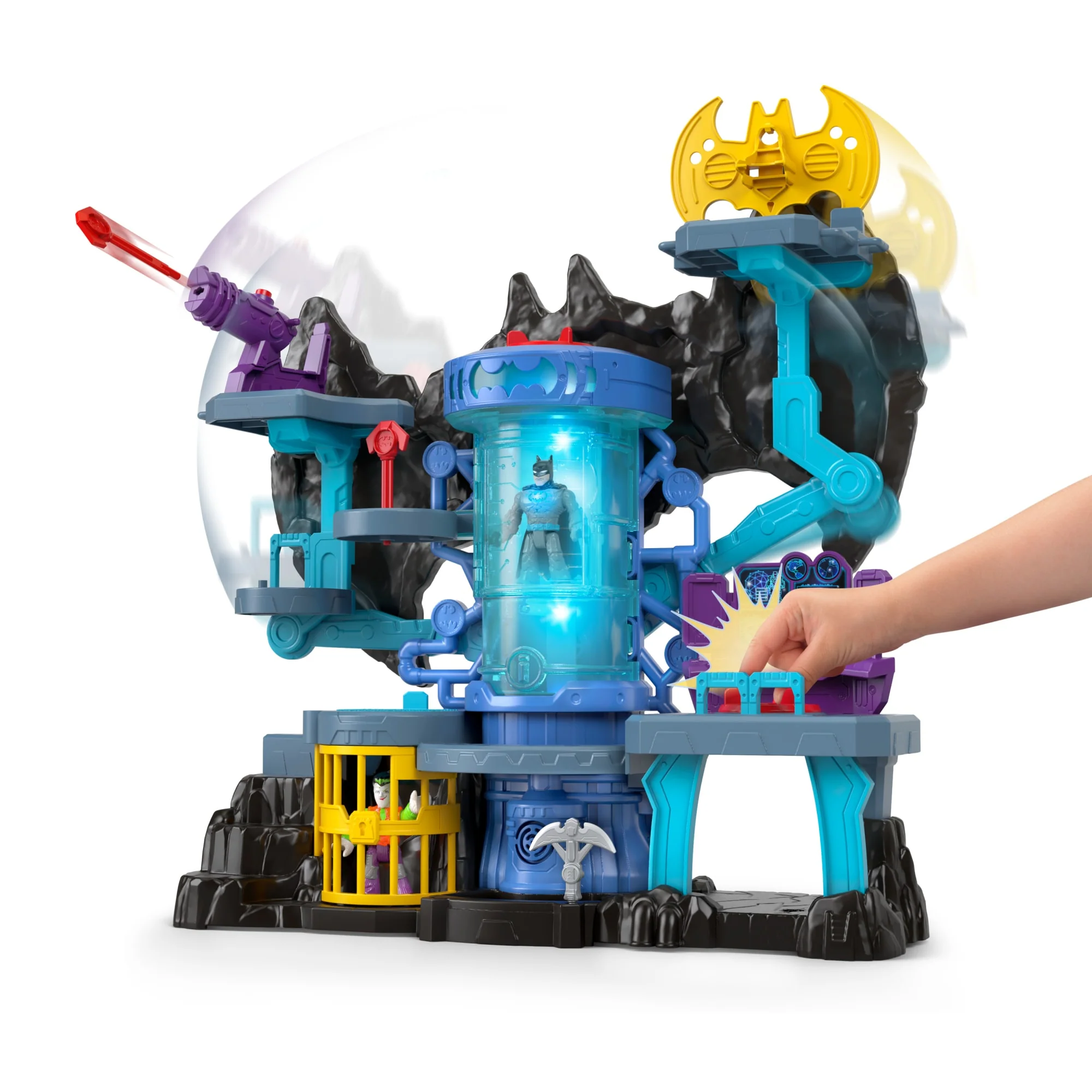 Imaginext DC Super Friends Batcaverna Bat-Tech, Playset Di Batman - Image 4