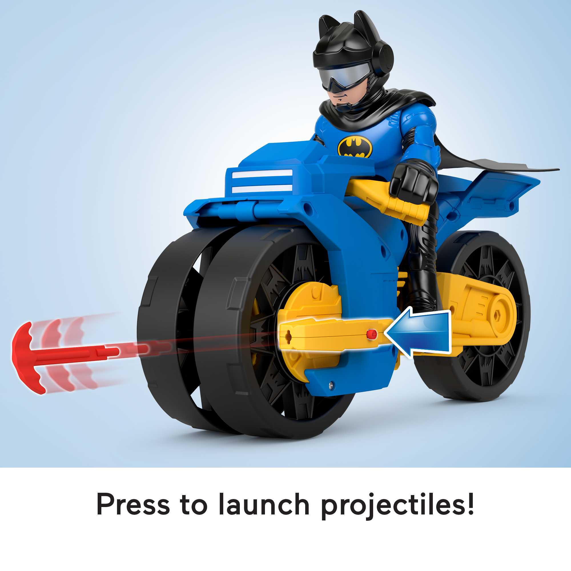Imaginext DC Super Friends Batcyle XL & Batman - Image 3