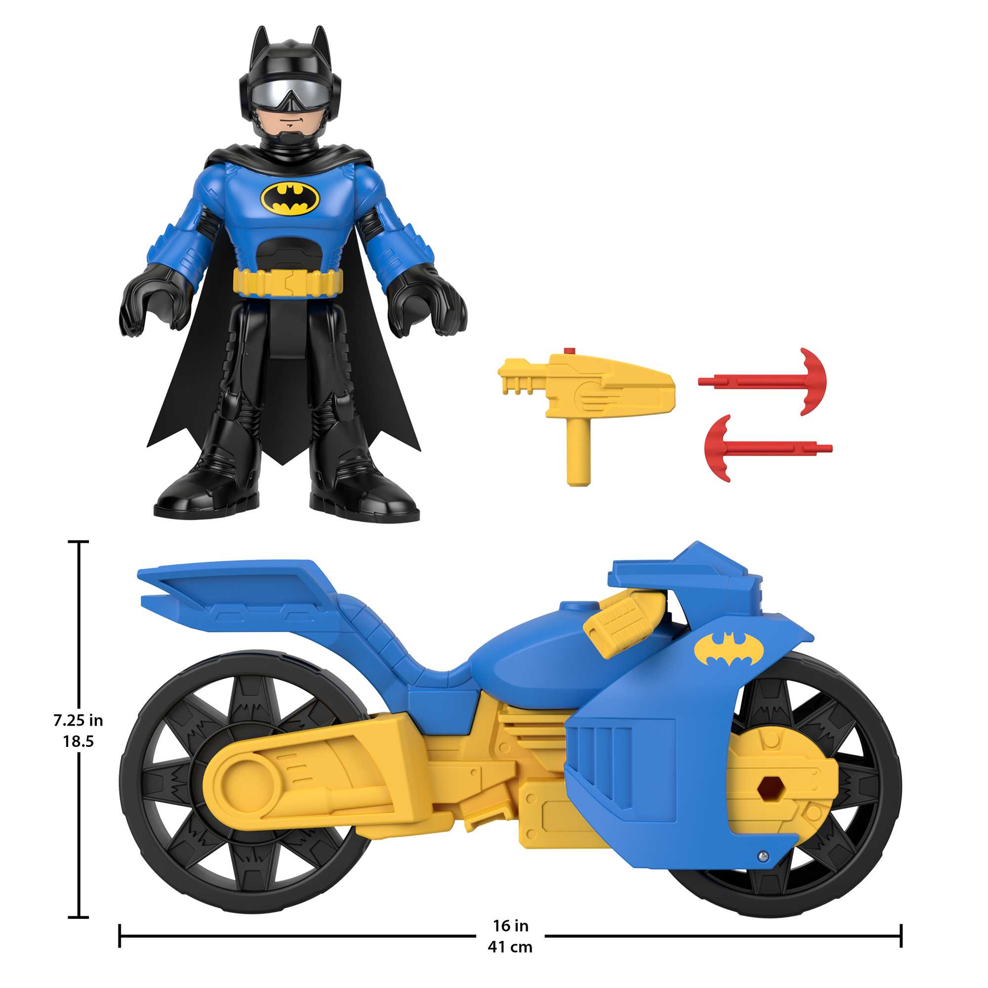 Imaginext DC Super Friends Batcyle XL & Batman - Image 5