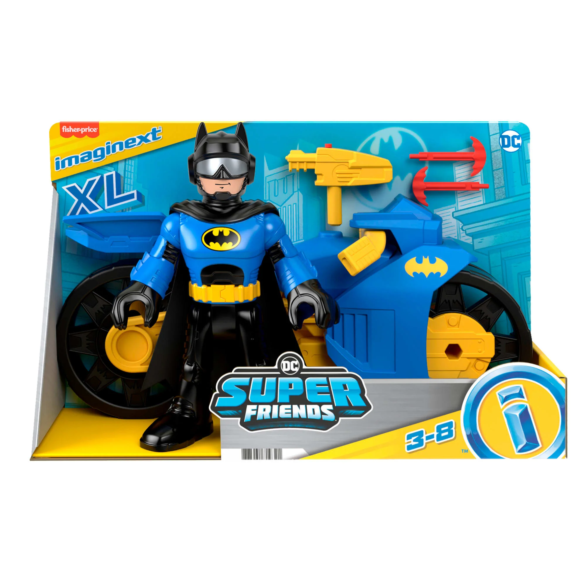 Imaginext DC Super Friends Batcyle XL & Batman - Image 6