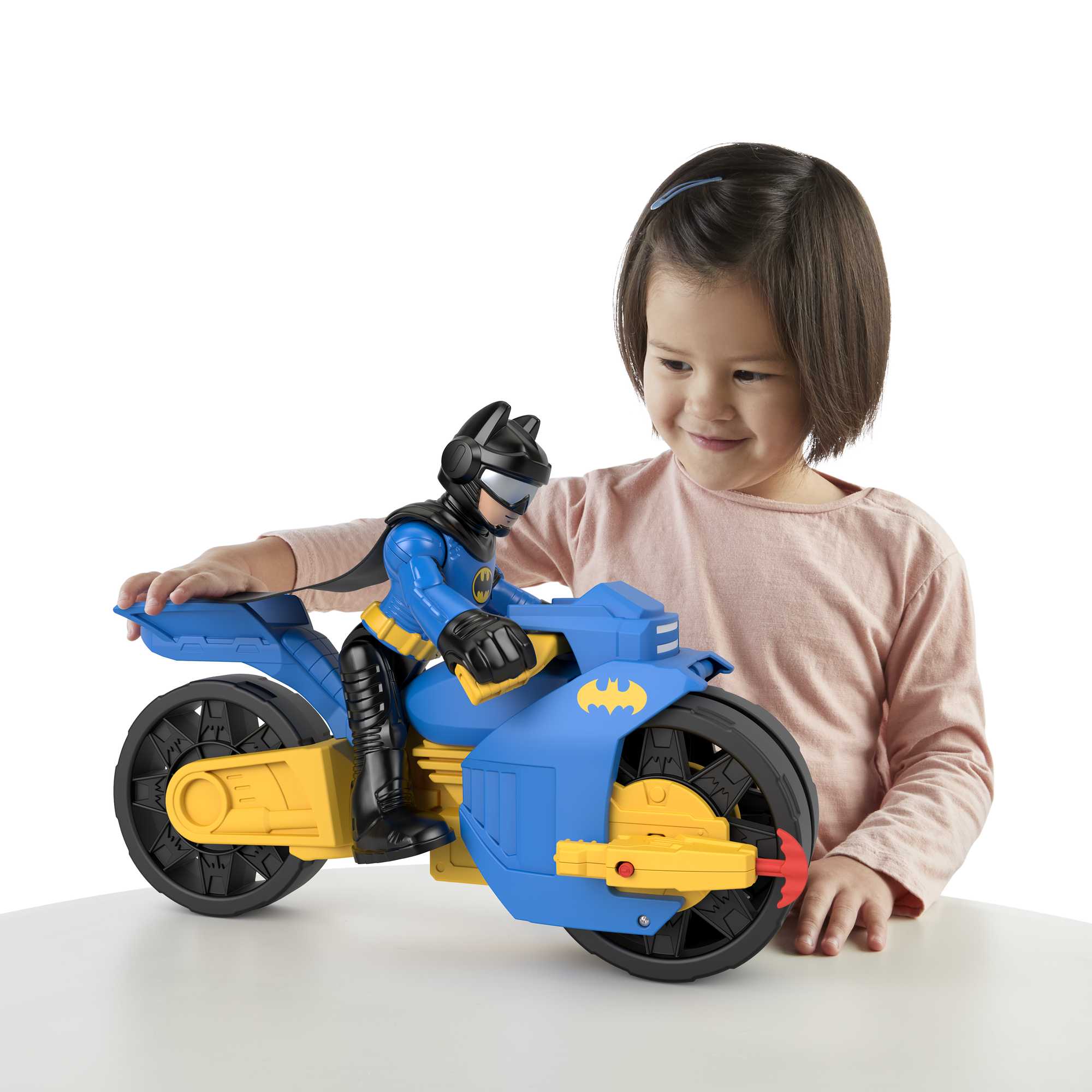 Juguetes De Batman De Dc Super Friends De Imaginext, Batcycle Y Figura De Batman De Gran Tamaño De 25,4Cm - Image 2