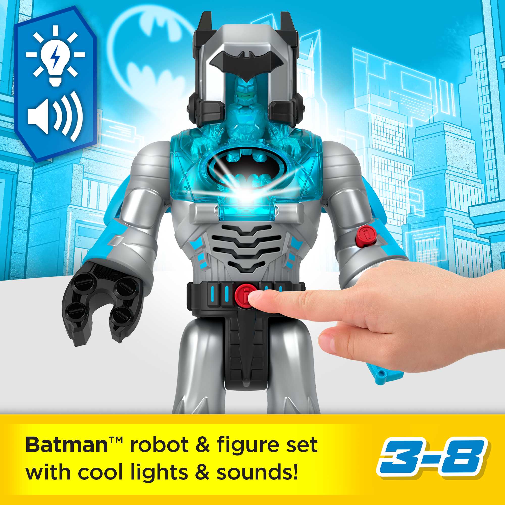 Imaginext DC Super Friends Batman Insider & Exo Suit - Defender Grey - Image 3