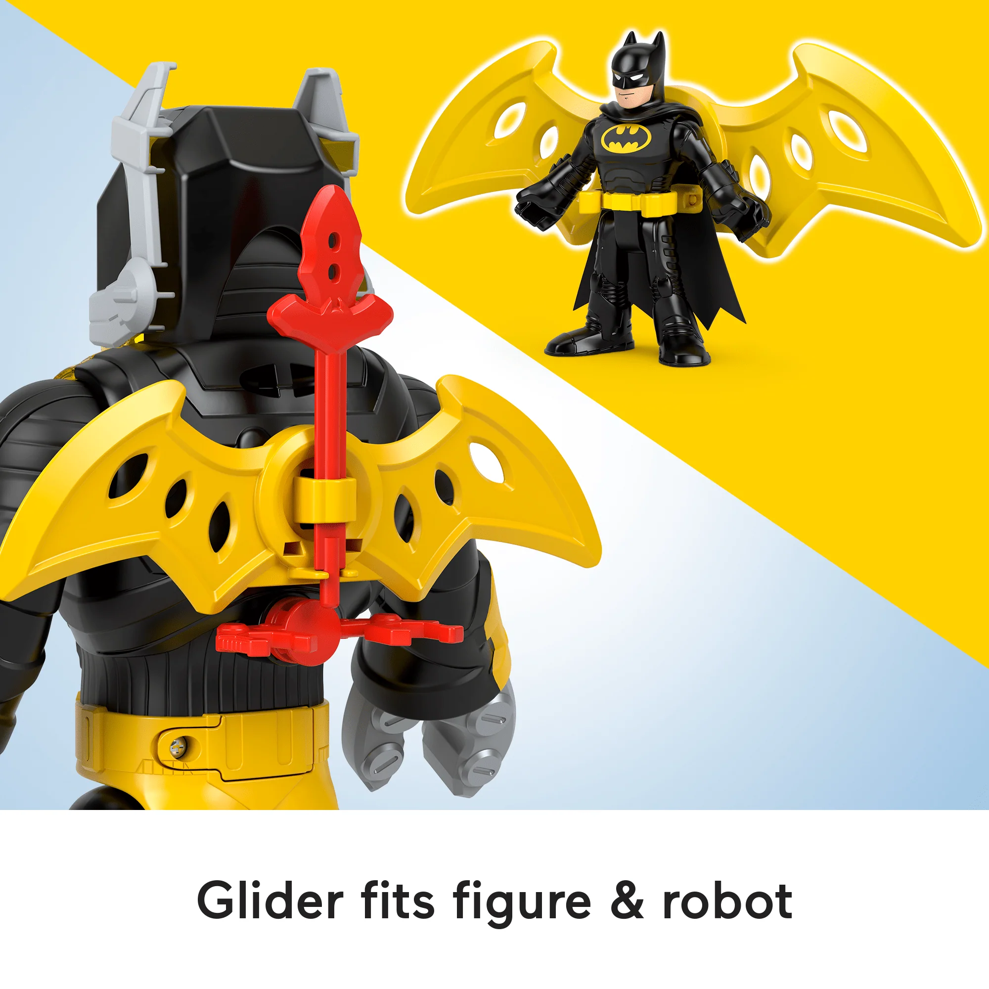 Imaginext DC Super Friends Batman Insider & Exo Suit Black Robot With Lights & Sounds, 6 Pieces - Image 5
