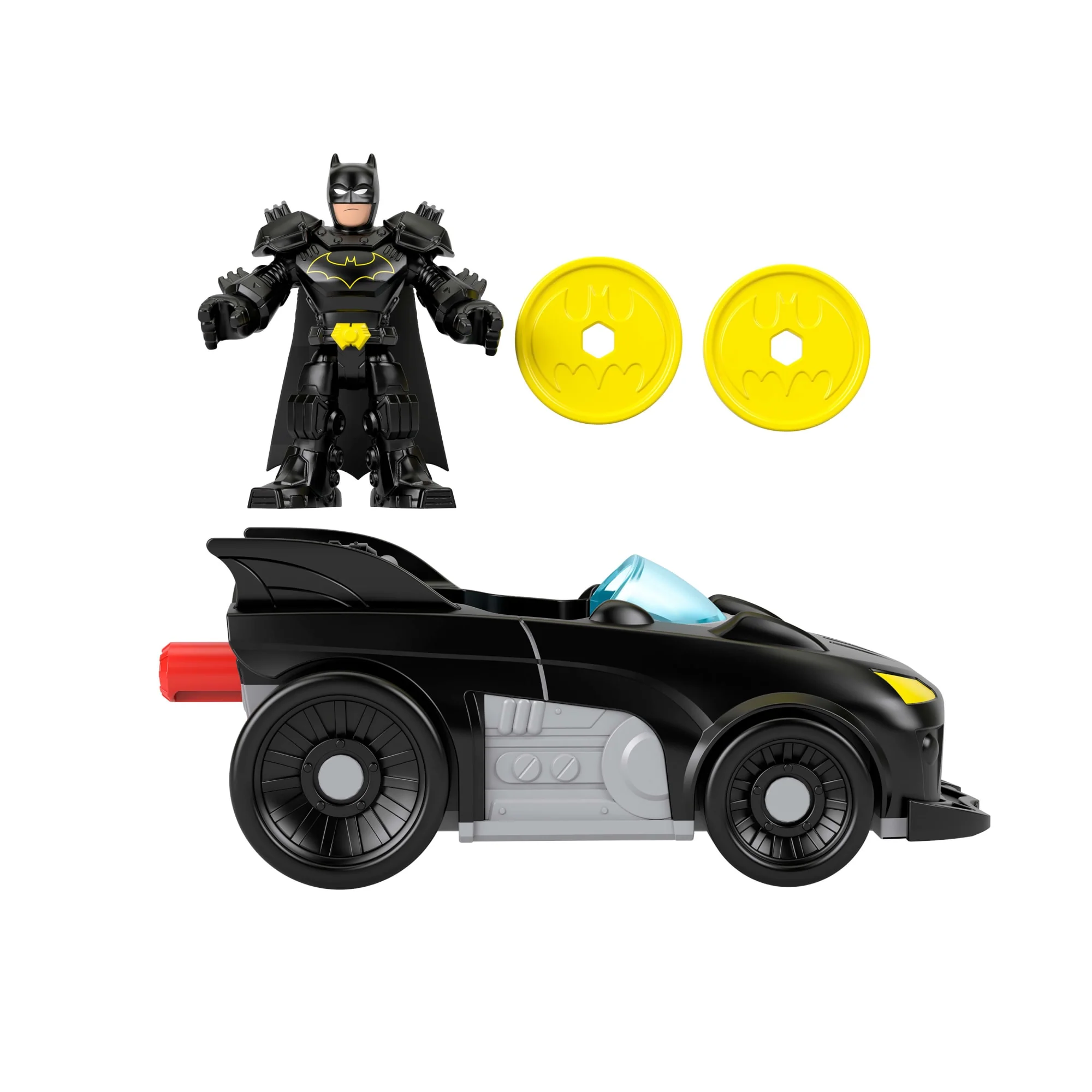 Fisher-Price Imaginext DC Super Friends Metal Force Batmobile Παιχνίδι Αυτοκίνητο & Φιγούρα Δράσης Batman Σετ - Image 4