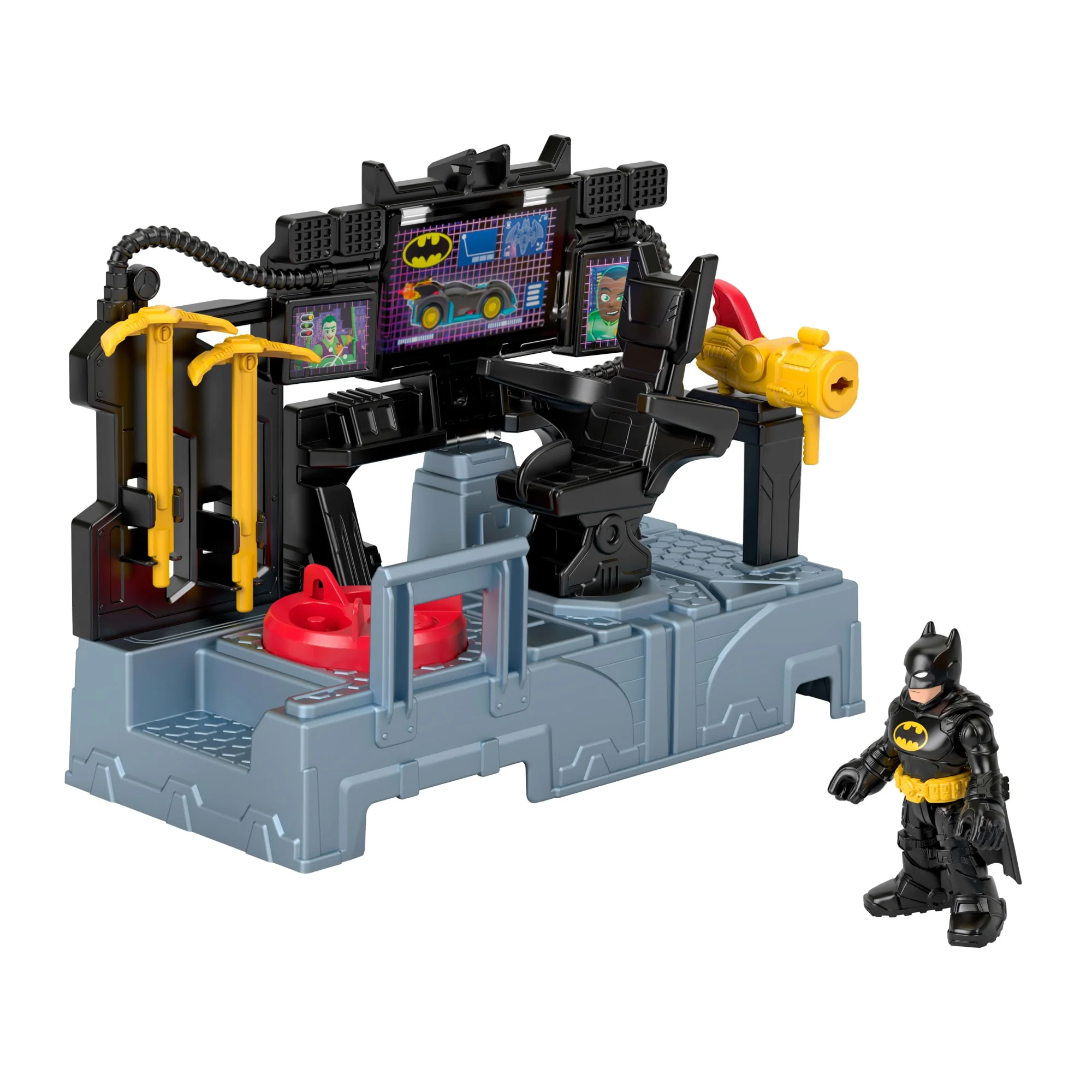 Παιχνίδια Imaginext DC Super Friends Αρχηγείο Σετ Με Φώτα Και Φιγούρα Batman - Image 6
