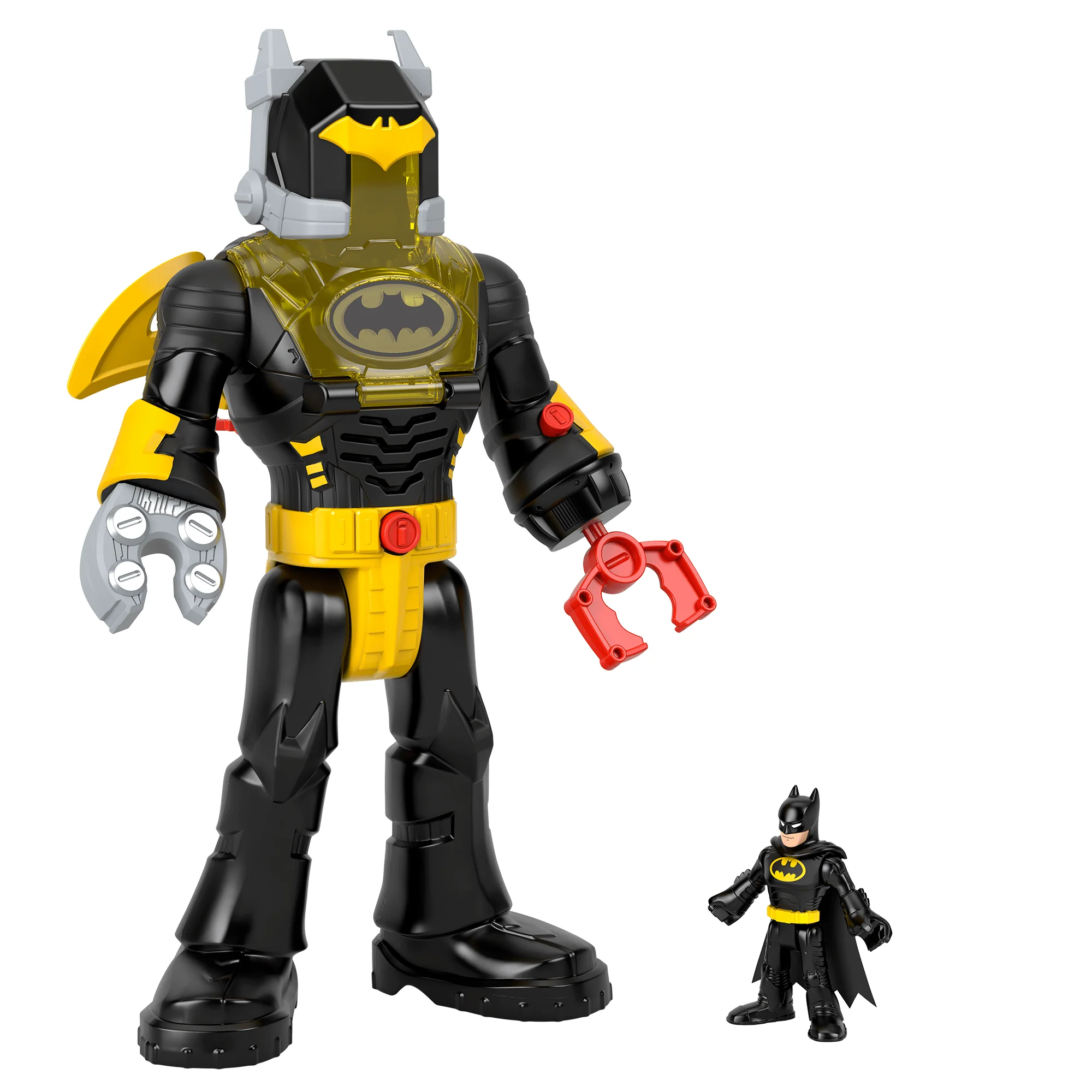 Imaginext DC Super Friends Eingesetzter Batman Mit Exo-Anzug Als Roboter Mit Lichtern Und Geräuschen, 6 Teile
