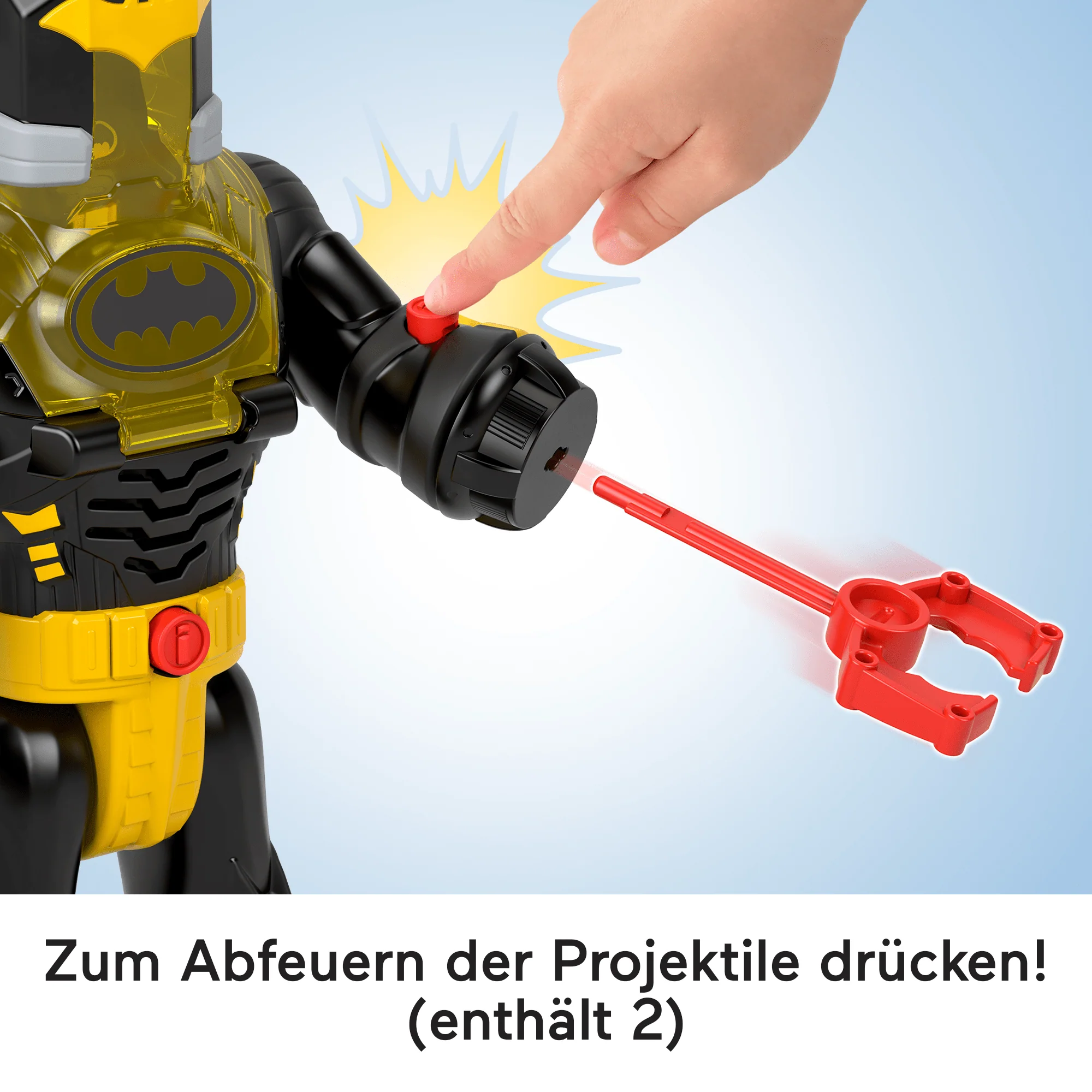 Imaginext DC Super Friends Eingesetzter Batman Mit Exo-Anzug Als Roboter Mit Lichtern Und Geräuschen, 6 Teile - Image 2