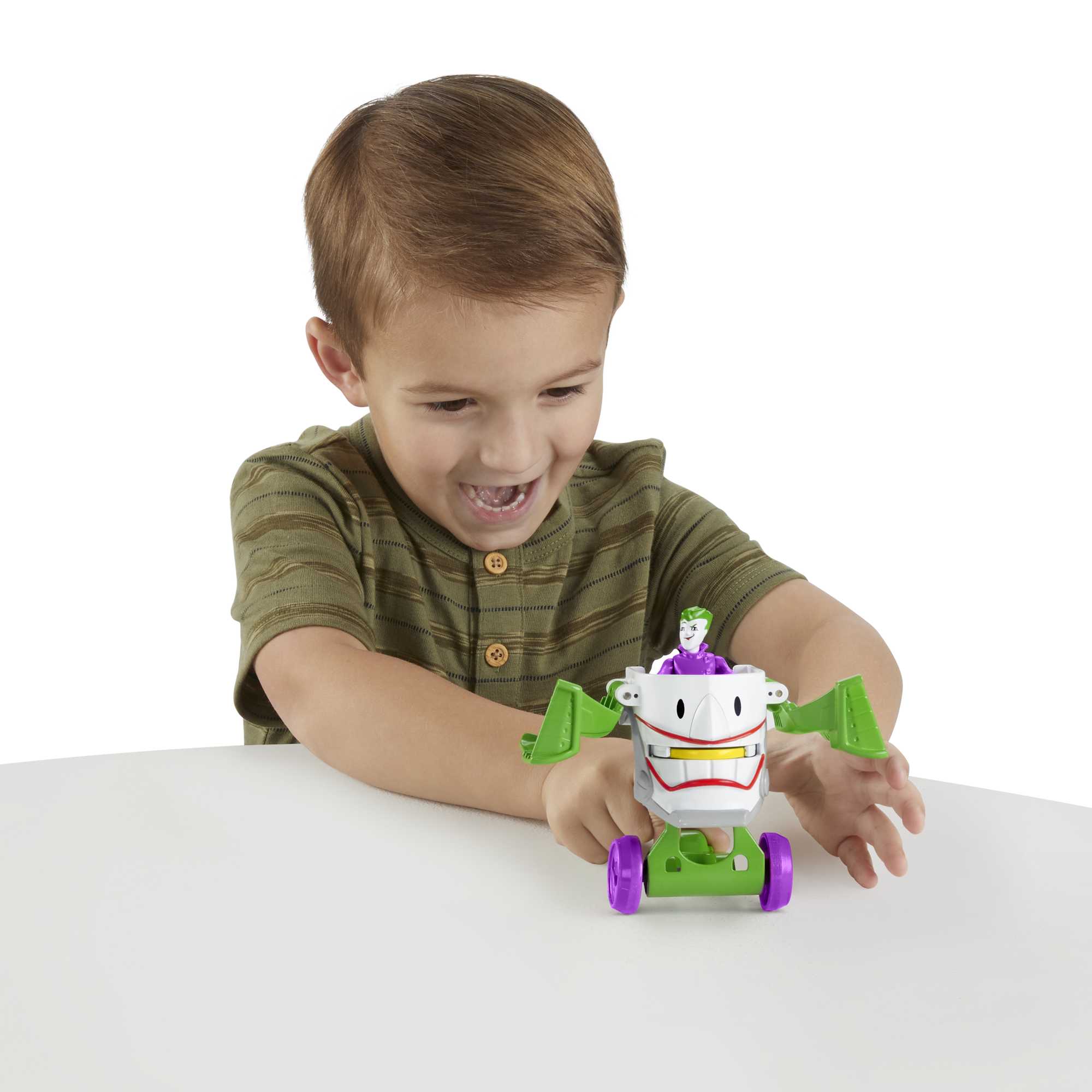 Imaginext Dc Super Friends Head Shifters Assortimento Set Con Personaggio E Veicolo - Image 7