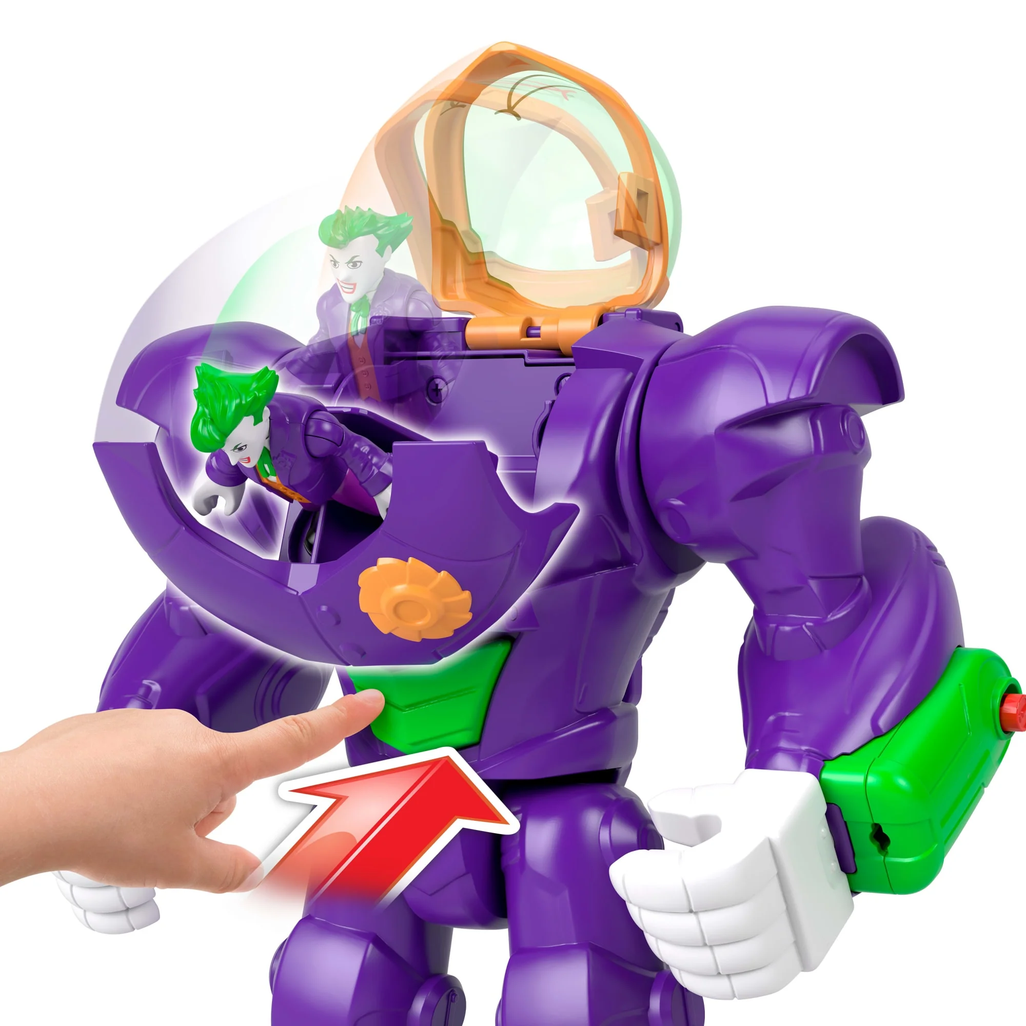 Fisher-Price Imaginext DC Super Friends The Joker Hammer Mech With Launcher, Action Figure & More - Image 4