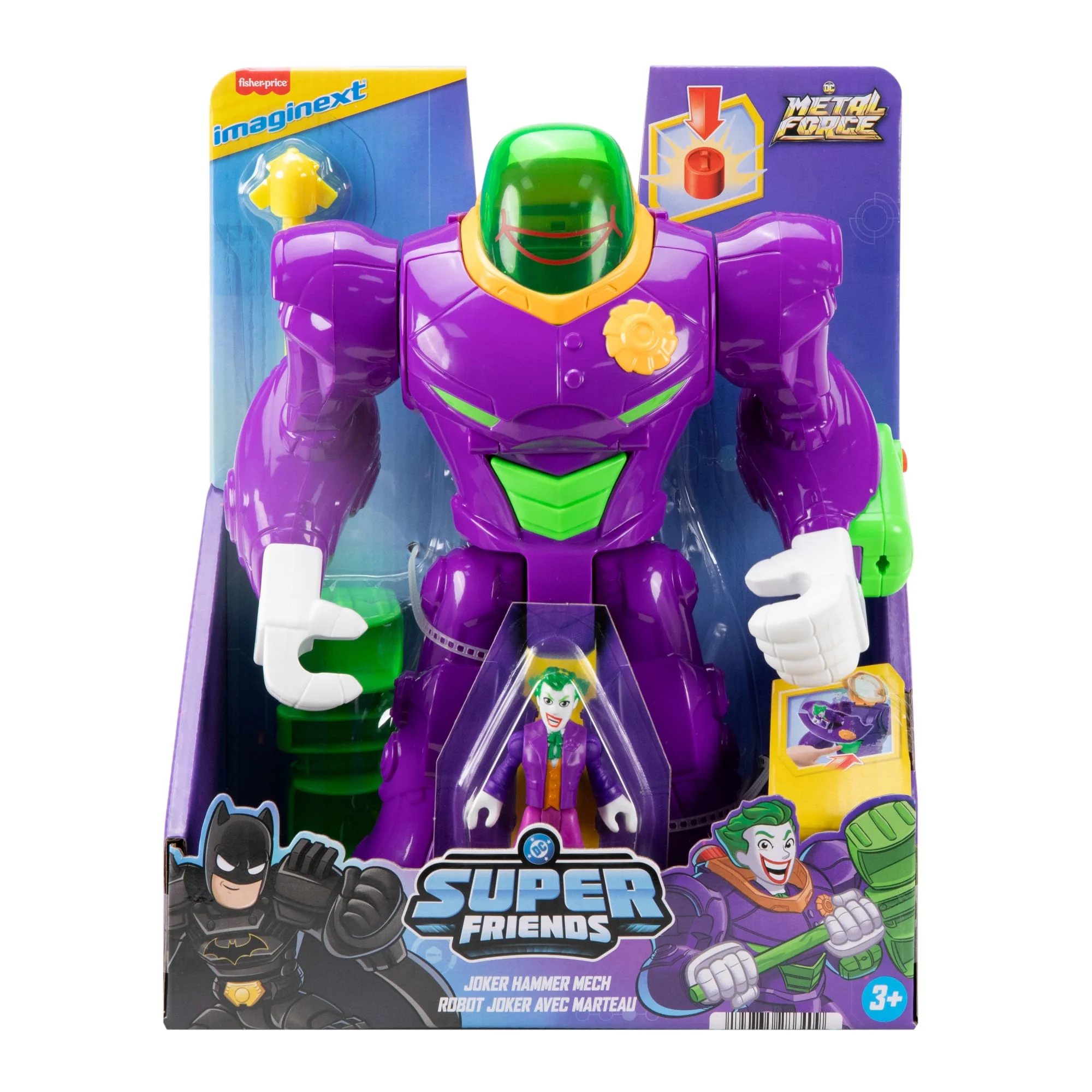 Fisher-Price Imaginext DC Super Friends The Joker Hammer Mech With Launcher, Action Figure & More - Image 6