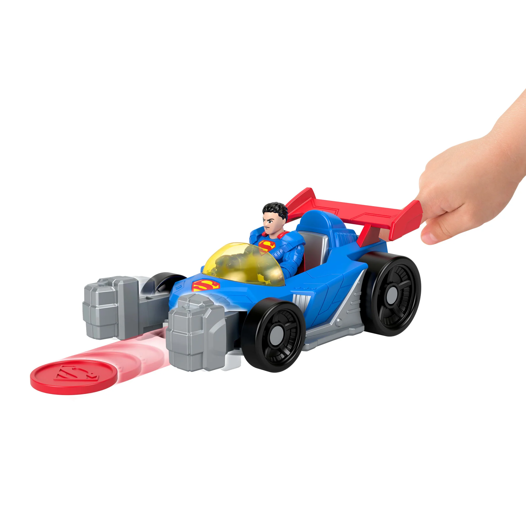 Fisher-Price Imaginext DC Super Friends Metal Force Supermobile, Macchinina Giocattolo E Action Figure Di Superman - Image 5