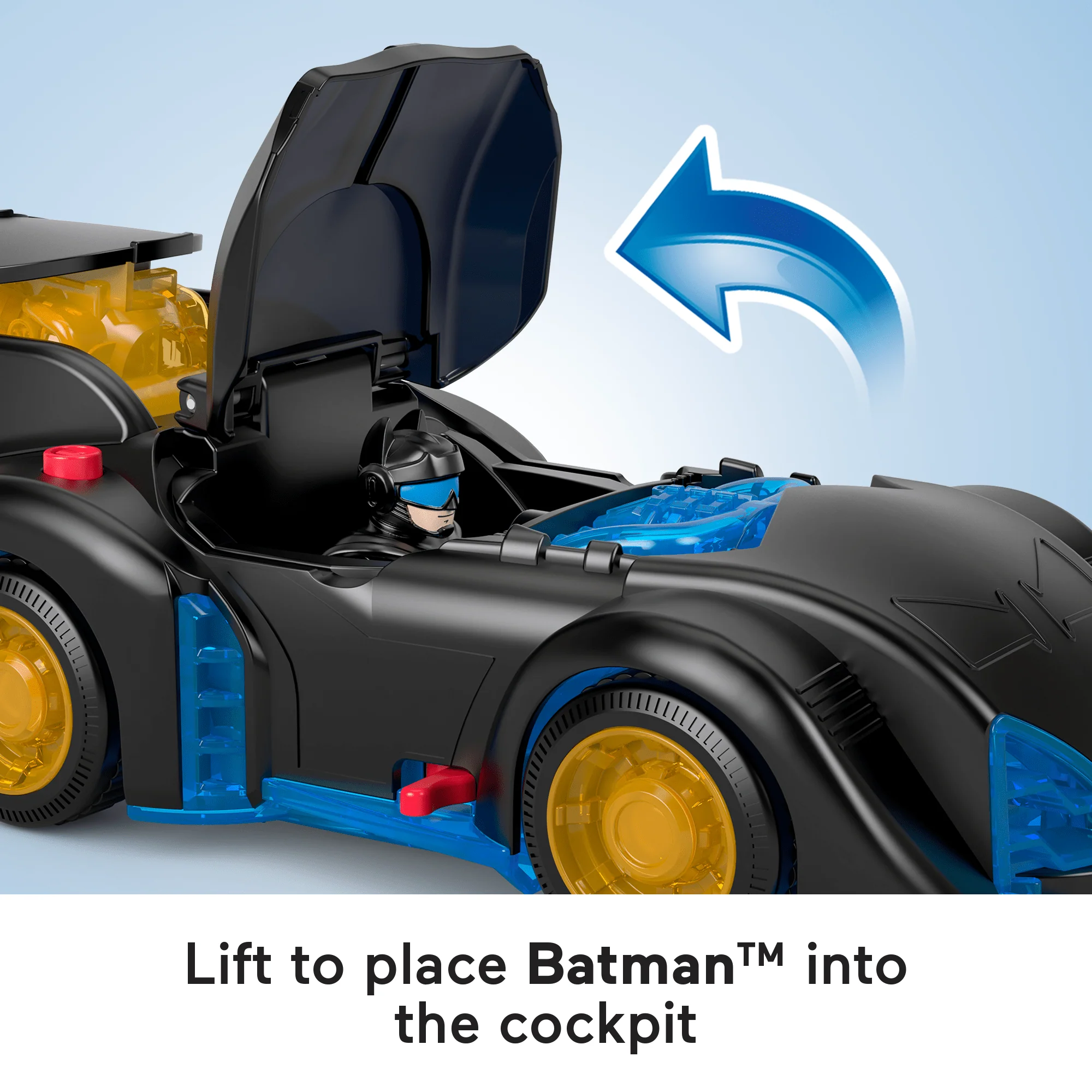 Imaginext Dc Super Friends Shake & Spin Batmobile And Batman Figure Set, 4 Pieces - Image 5