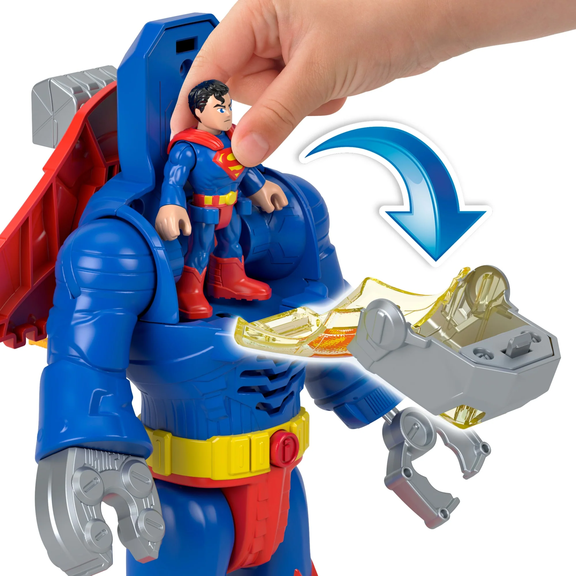 Figura Y Exotraje De Robot De Superman De DC Super Friends De Imaginext Con Luces Y Sonidos, 6 Piezas - Image 2