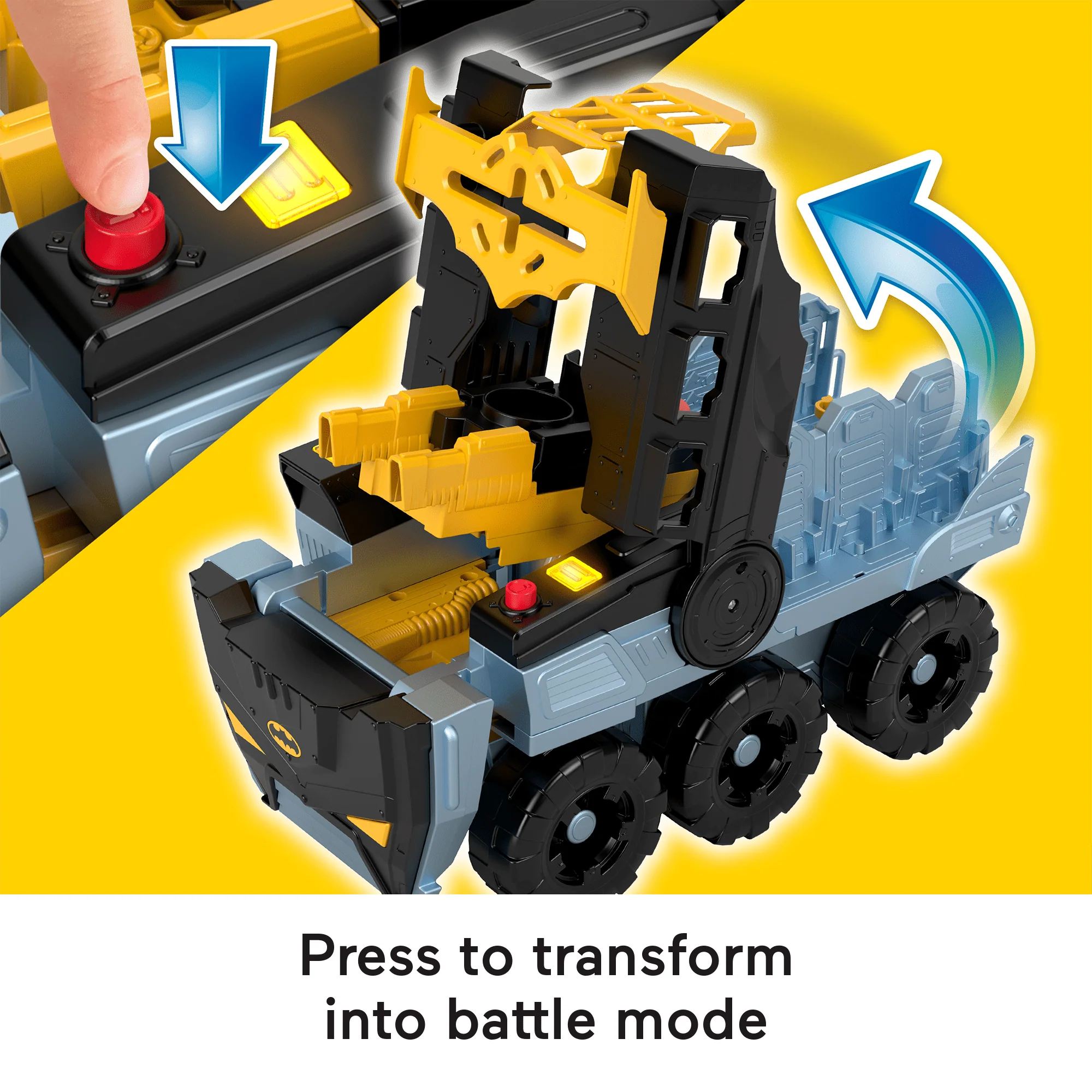 Imaginext DC Super Friends Transforming Bat-Tank With Batman Figure, Lights & Sounds - Image 3
