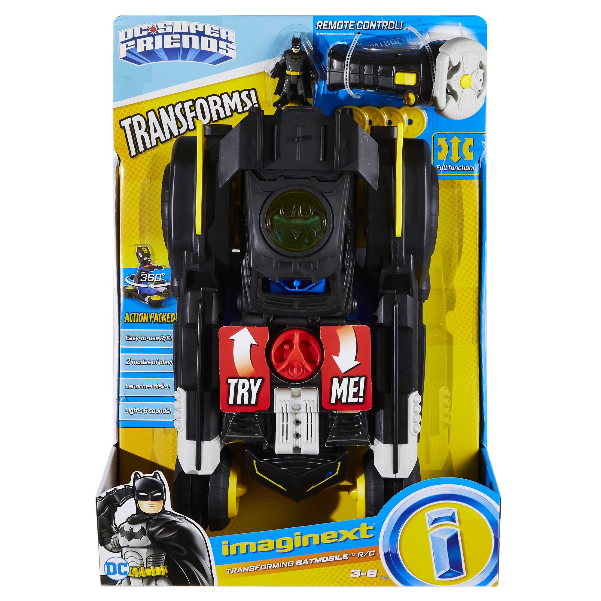 Imaginext DC Super Friends Transforming Batmobile R/C - Image 6