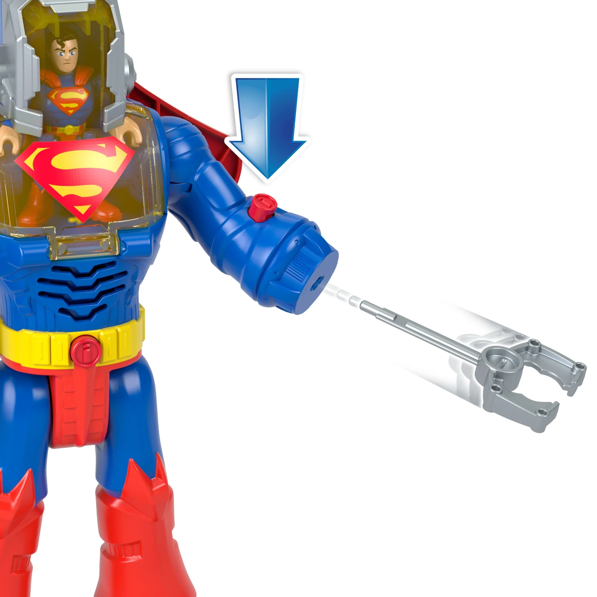 Imaginext DC Supervrienden Superman Insider En Exopak, Robot Met Licht En Geluid, 6 Onderdelen - Image 4
