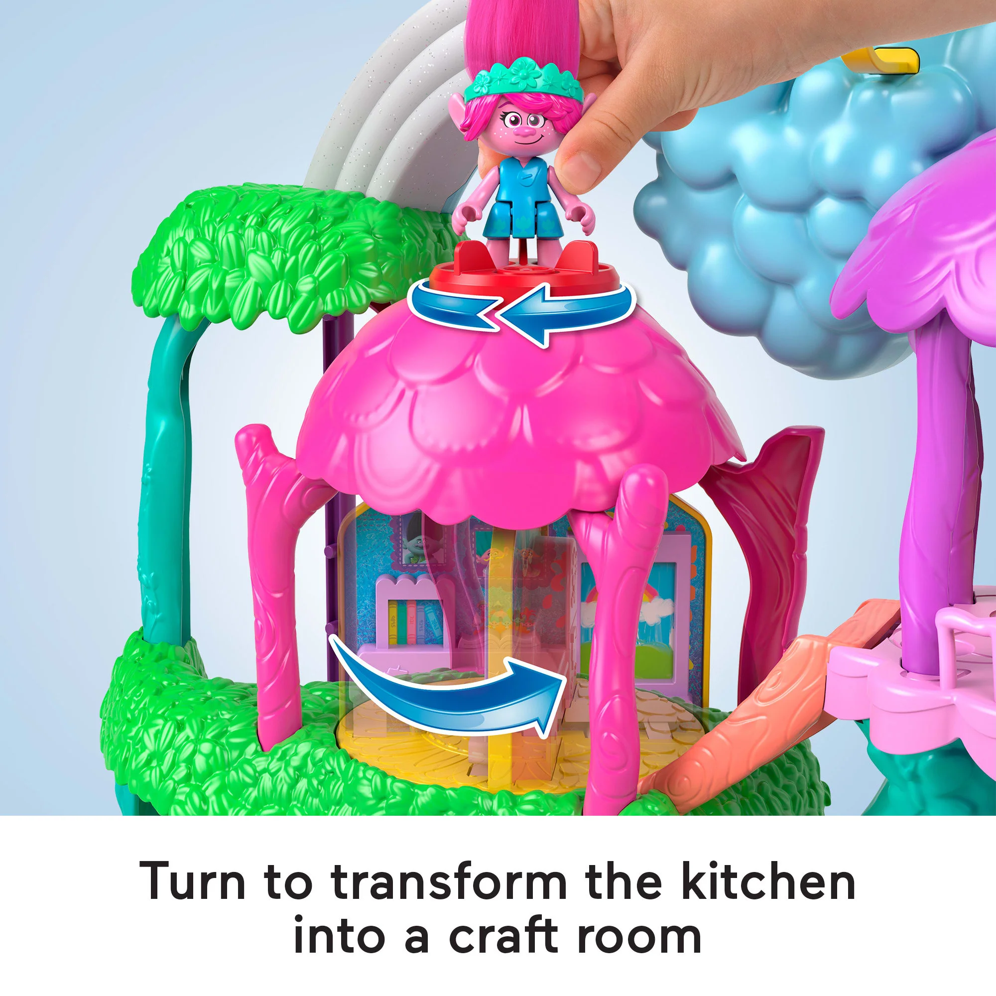 Imaginext DreamWorks Trolls Lights & Sounds Rainbow Treehouse - Image 4