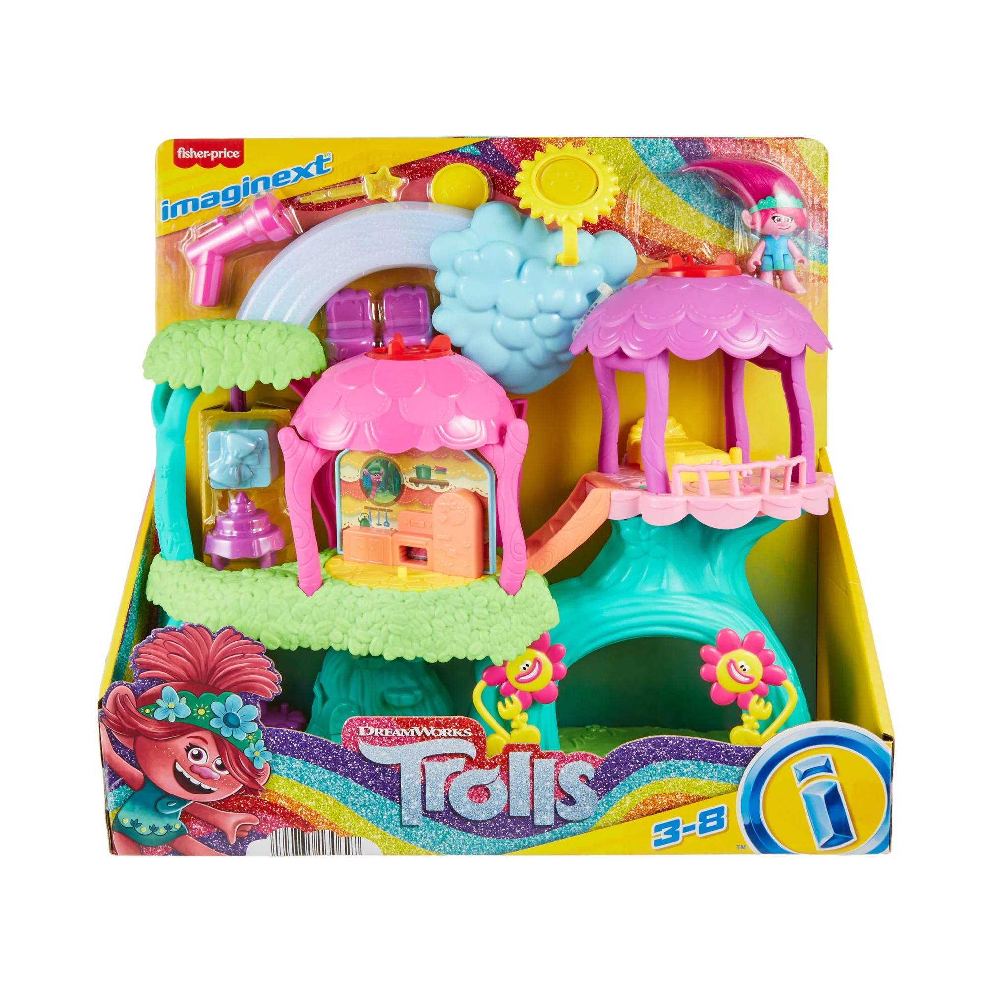 Imaginext DreamWorks Trolls Lights & Sounds Rainbow Treehouse - Image 6