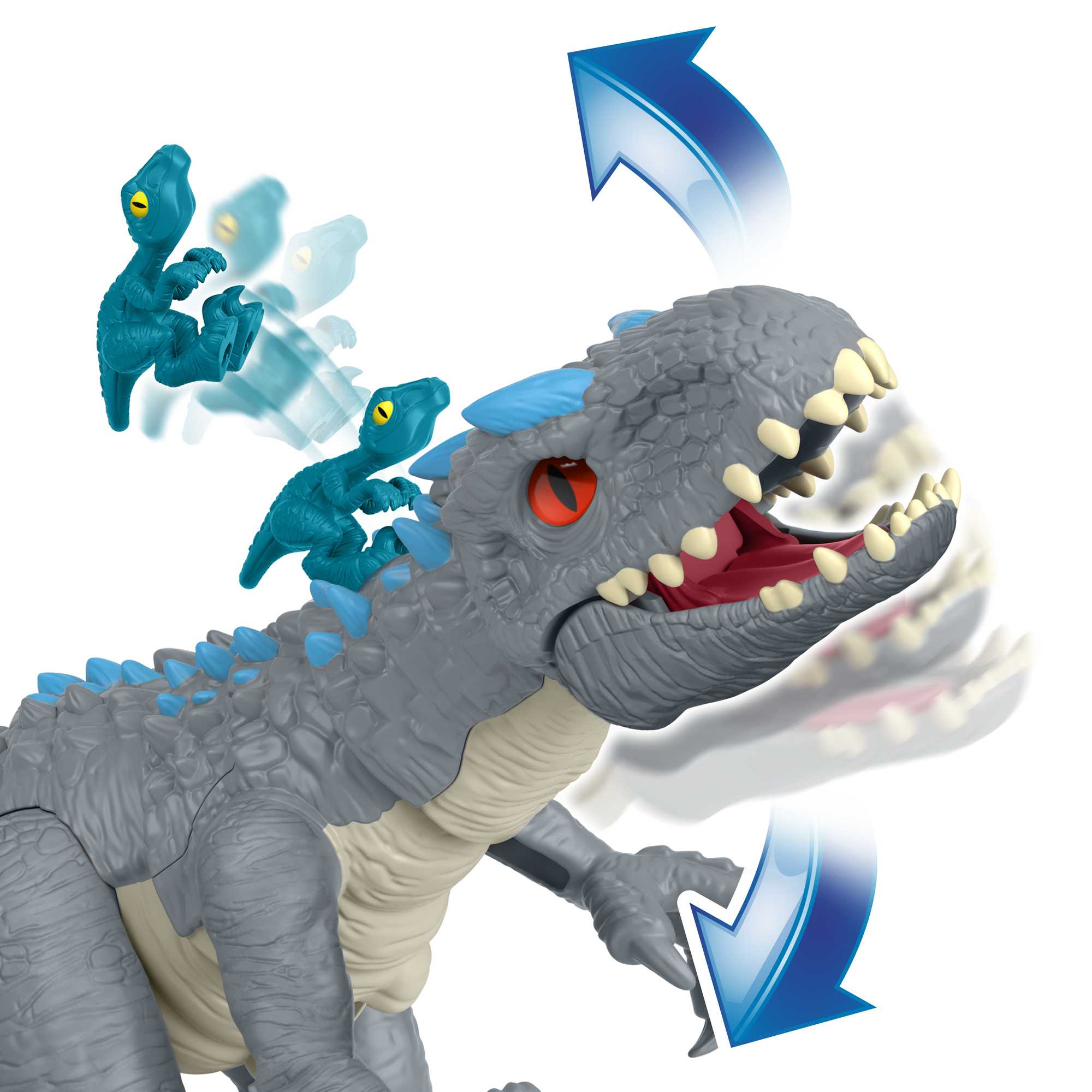 Imaginext  Jurassic World Camp Cretaceous Mega Mouth T.Rex Vs. Thrashing Indominus Rex - Image 5