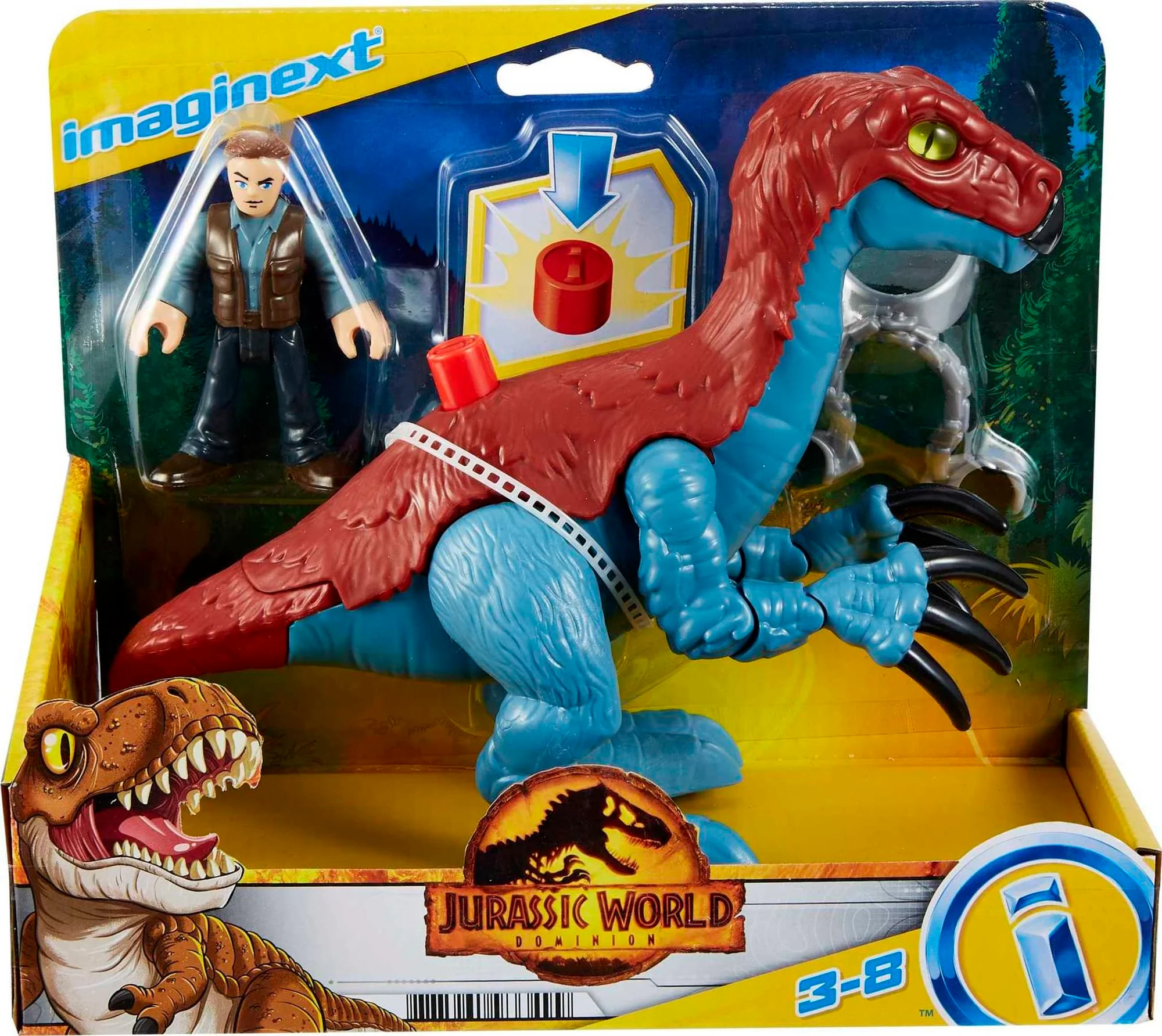 Imaginext Jurassic World Dominion Dinosaur Toy Collection of Kid-Powered Figure Sets, Preschool Toys - Image 6