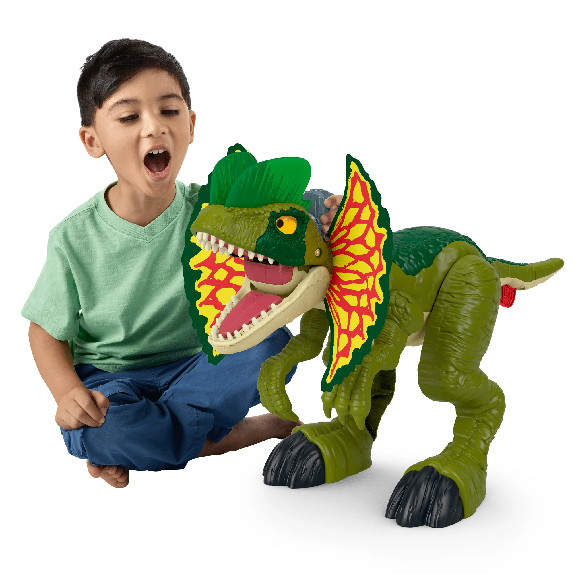 Imaginext Jurassic World Thrash Attack Juguete De Dilofosaurio Con Luces Y Sonidos Para Niños Y Niñas - Image 2