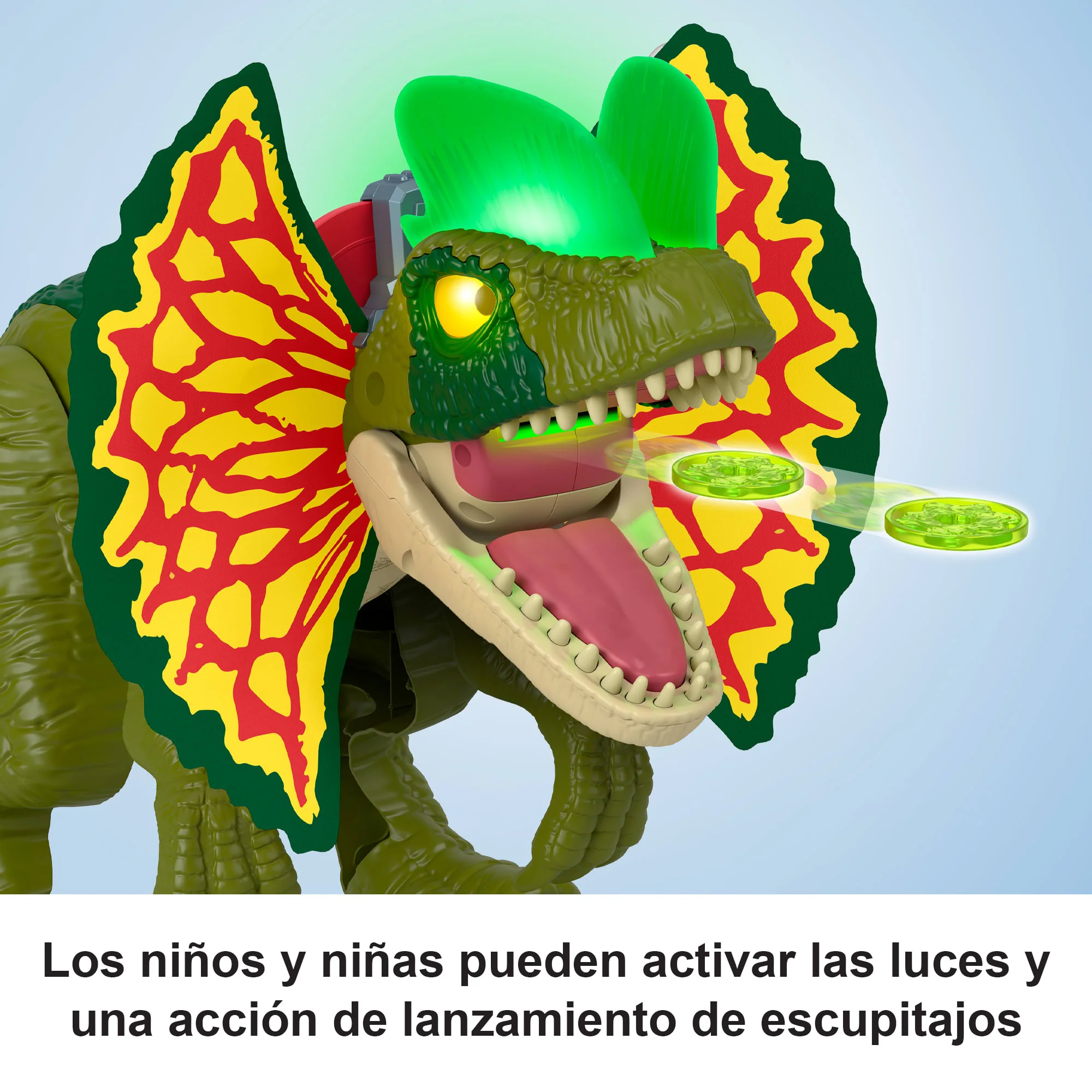 Imaginext Jurassic World Thrash Attack Juguete De Dilofosaurio Con Luces Y Sonidos Para Niños Y Niñas - Image 4