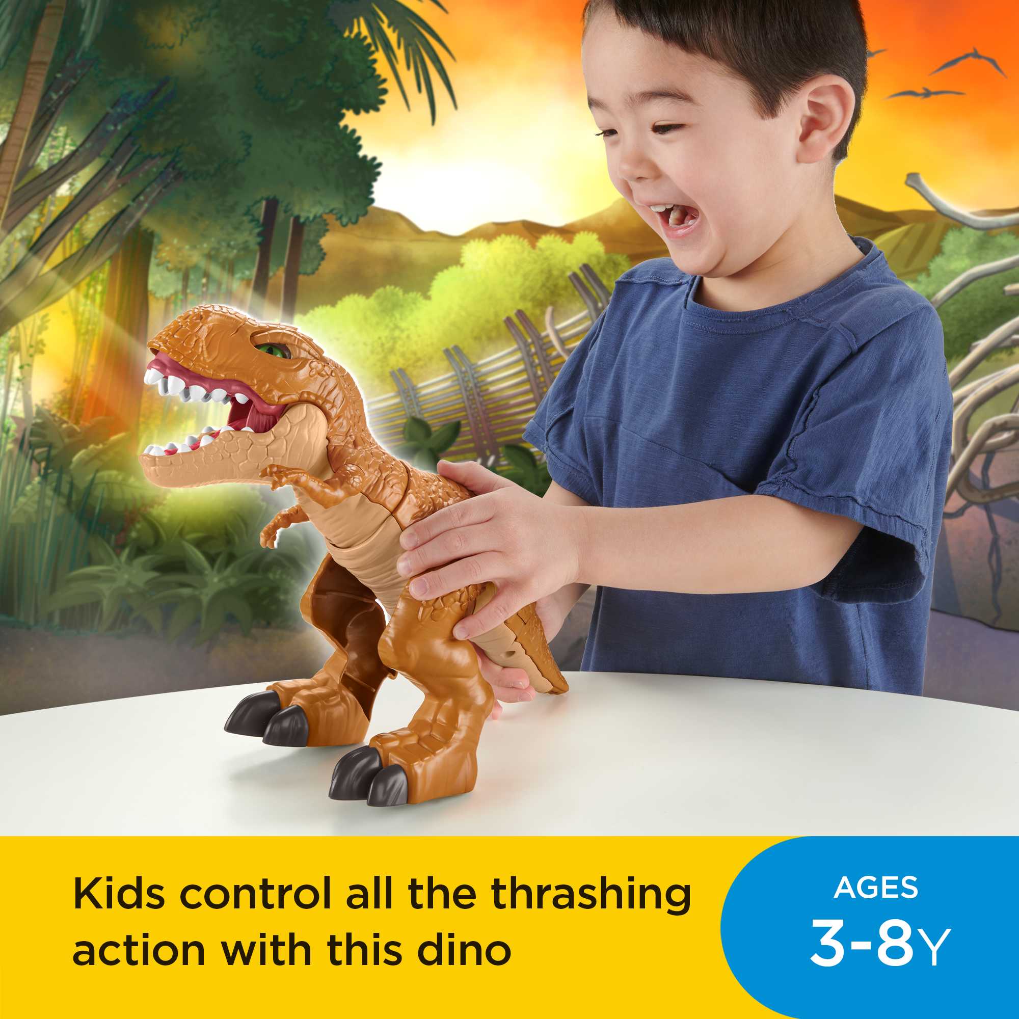 Imaginext Jurassic World Thrashin' Action T.Rex - Image 2