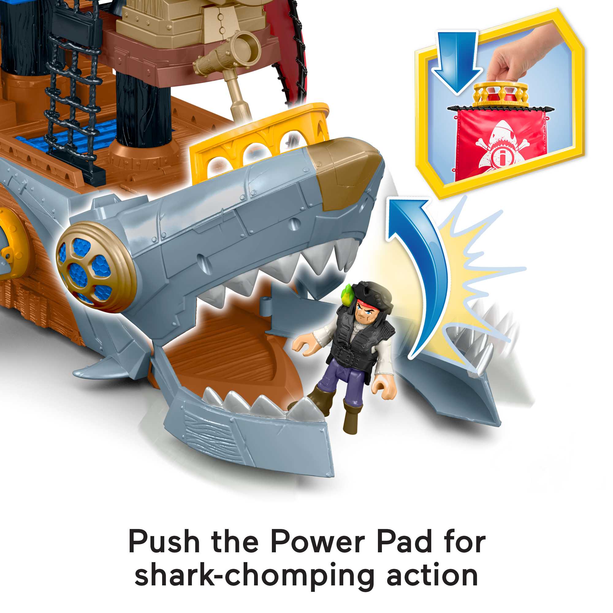 Imaginext Shark Bite Pirate Ship - Image 3