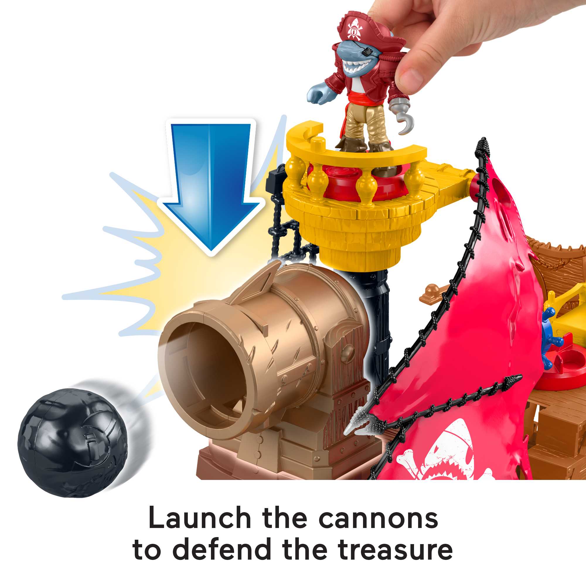 Imaginext Shark Bite Pirate Ship - Image 4