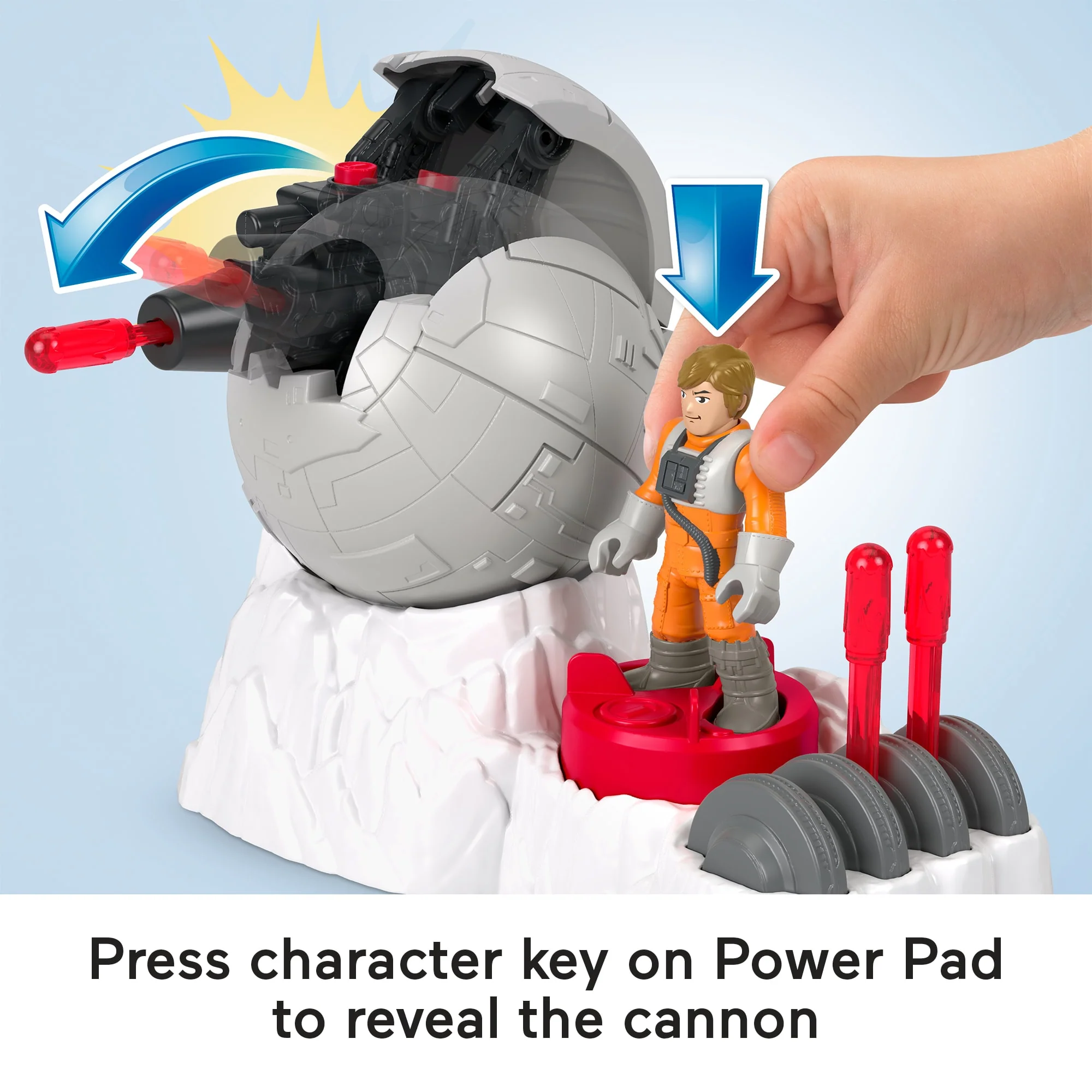 Imaginext Star Wars Rebel Base Cannon Toy With Luke Skywalker Diecast Character Key, 5 Pieces - Image 3