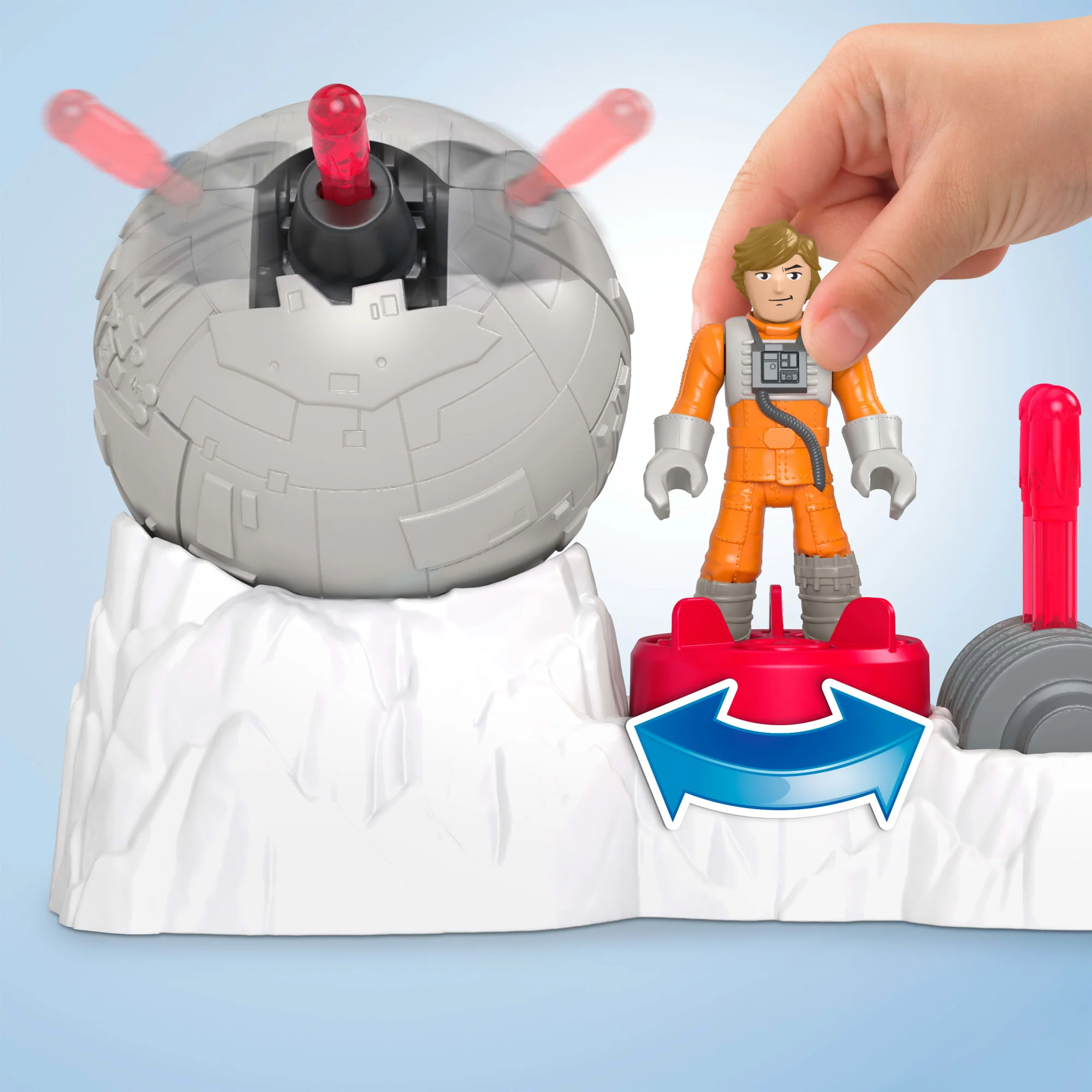 Imaginext Star Wars Rebellenbasis-Spielzeugkanone Mit Luke Skywalker-Die-Cast-Figurenschlüssel, 5-Teilig - Image 4