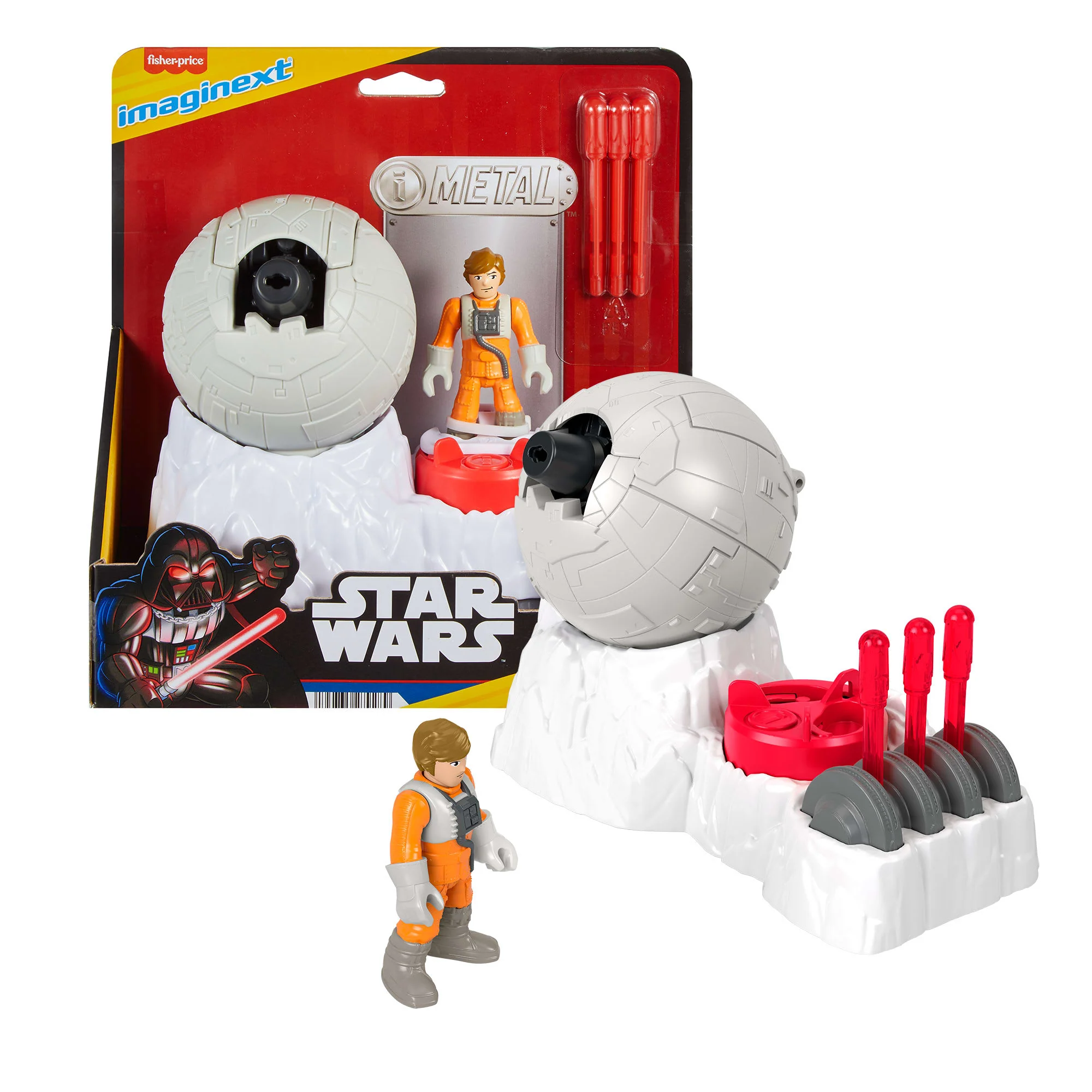 Imaginext Star Wars Rebellenbasis-Spielzeugkanone Mit Luke Skywalker-Die-Cast-Figurenschlüssel, 5-Teilig - Image 6