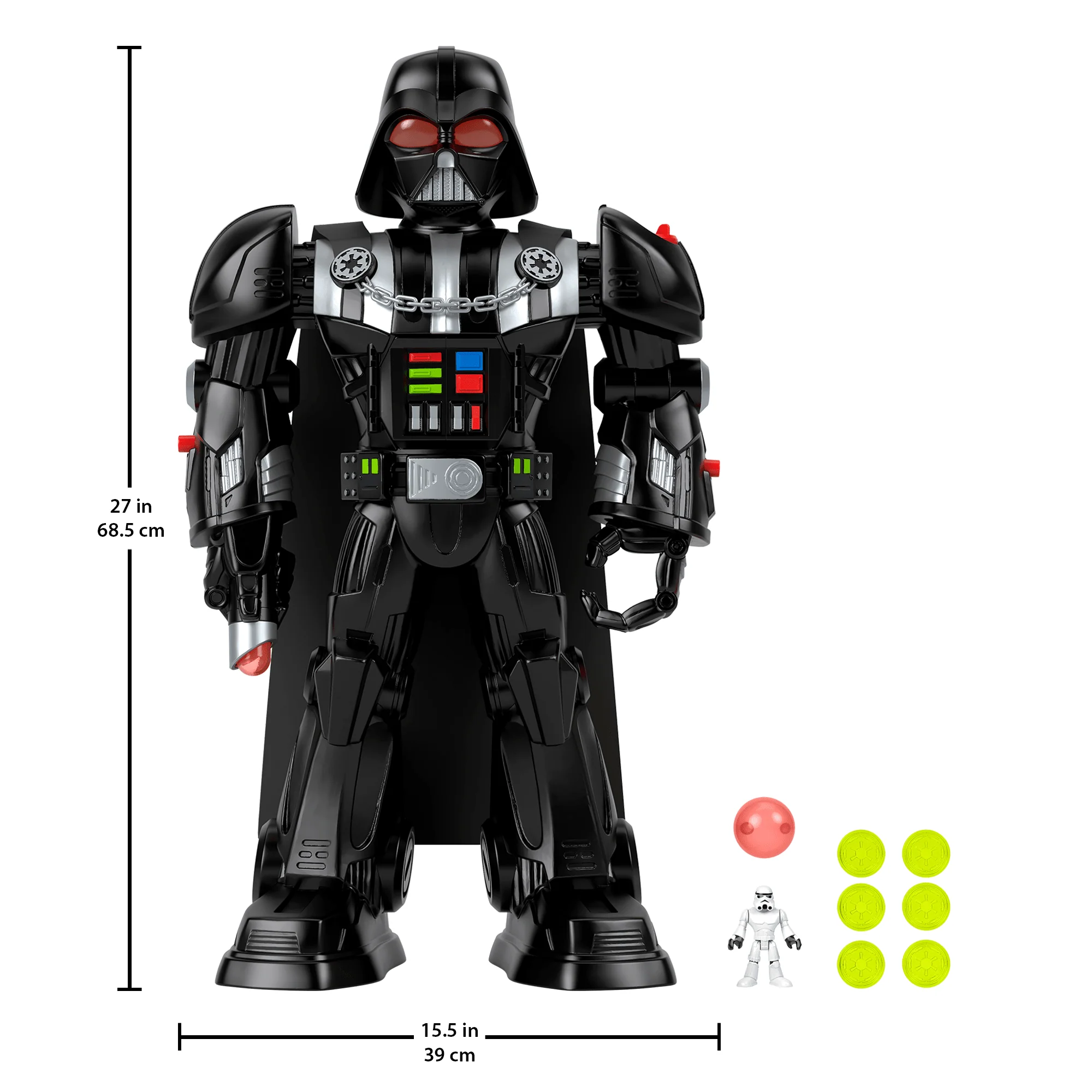 Imaginext Star Wars Robot De Darth Vader Juguete De Más De 60Cm, Luces Y Sonidos, Y Figurita Metálica De Soldado Imperial - Image 2