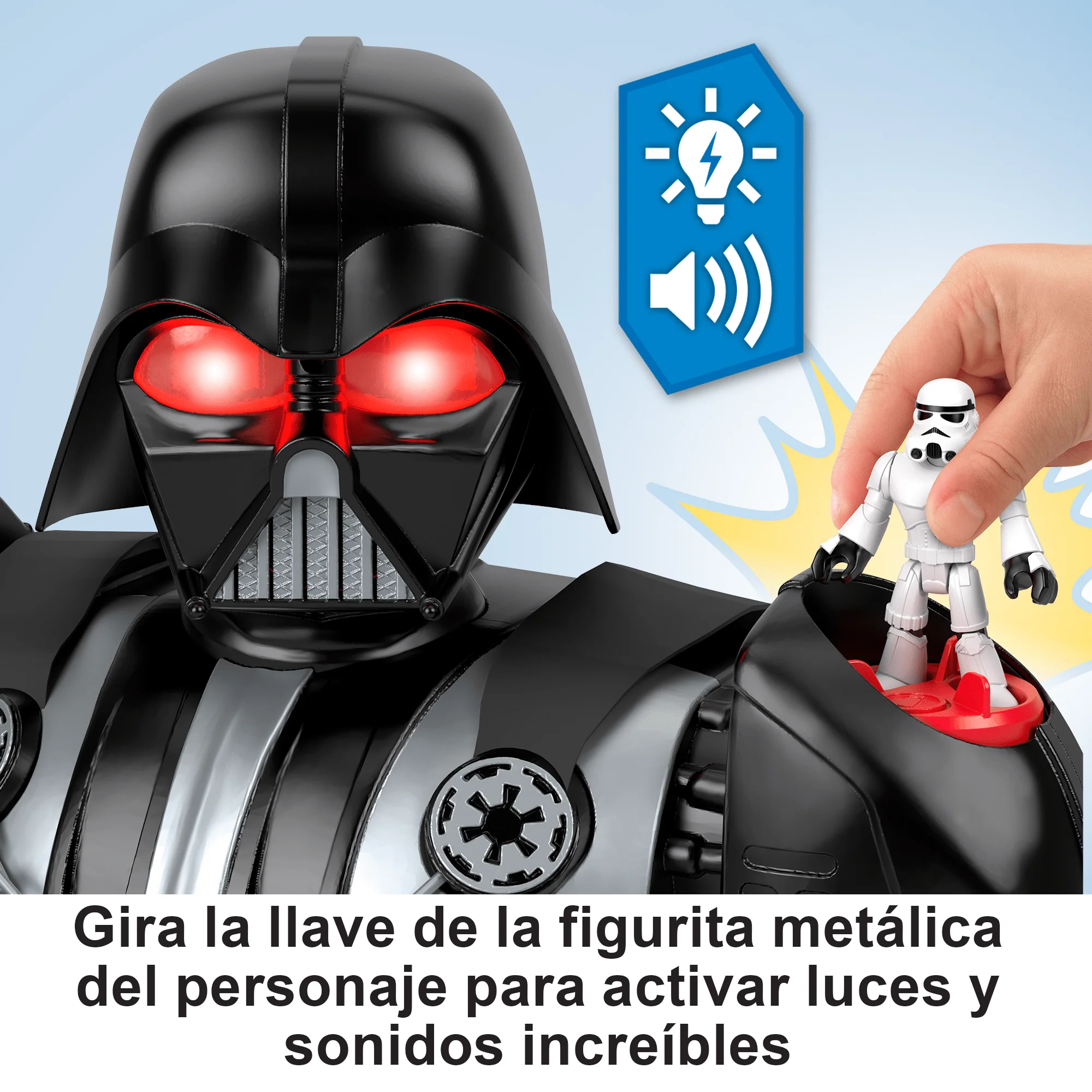 Imaginext Star Wars Robot De Darth Vader Juguete De Más De 60Cm, Luces Y Sonidos, Y Figurita Metálica De Soldado Imperial - Image 3