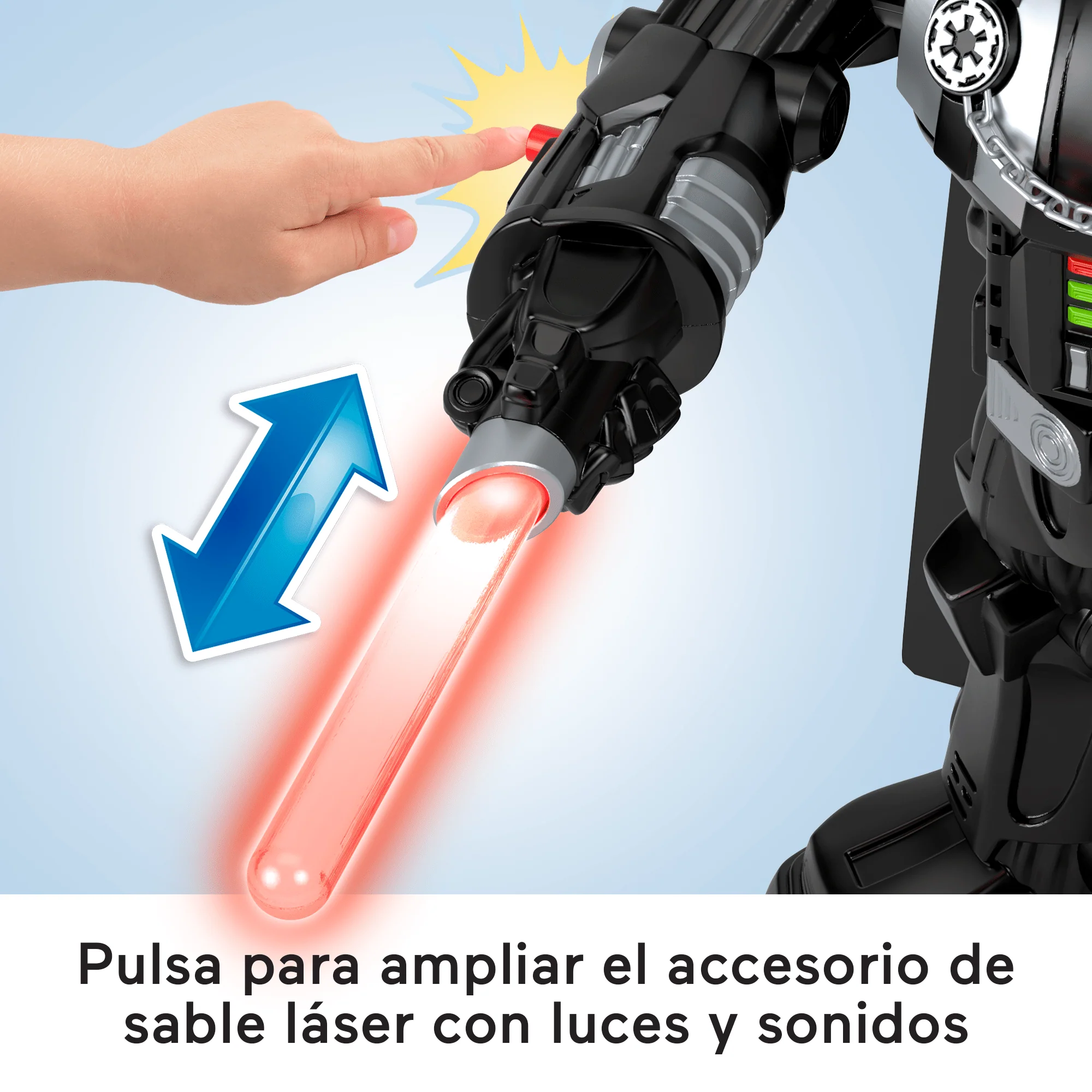 Imaginext Star Wars Robot De Darth Vader Juguete De Más De 60Cm, Luces Y Sonidos, Y Figurita Metálica De Soldado Imperial - Image 5