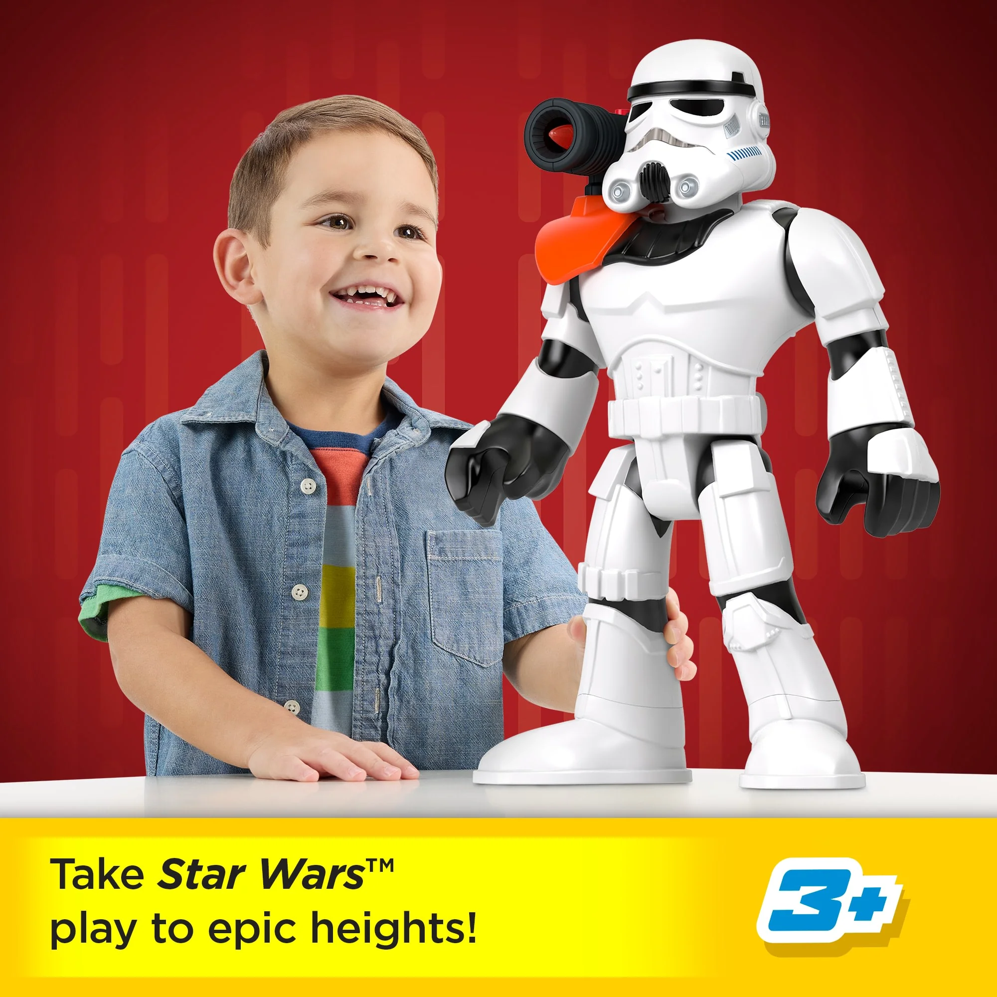 Imaginext Star Wars Stormtrooper Xxl Figure, 16+ Inch Tall Poseable Toy With Launcher - Image 2
