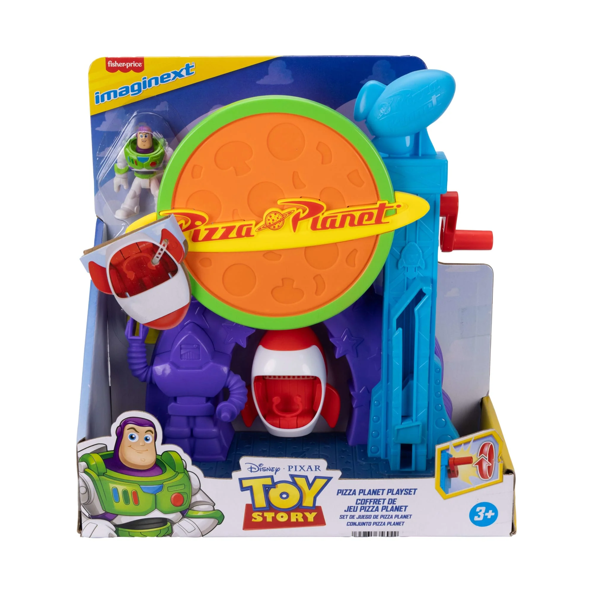 Imaginext Disney Pixar Toy Story Pizza Planet Spielset Mit Actionfigur Und Spielzeug-Rakete - Image 6
