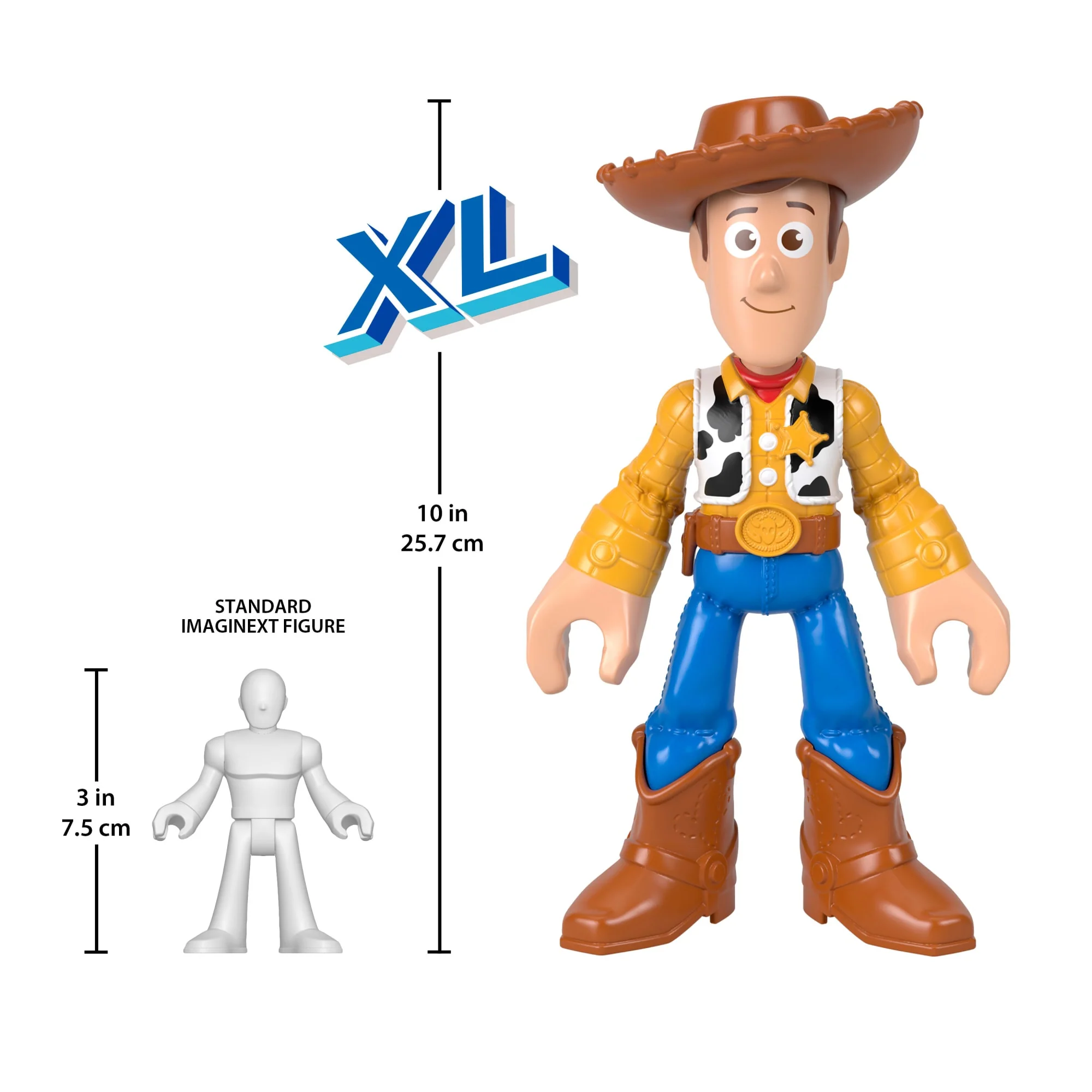 Disney Ve Pixar Oyuncak Hikayesi'nden Ilham Alan 24 Cm'Lik Imaginext XL Woody Aksiyon Figürü - Image 5