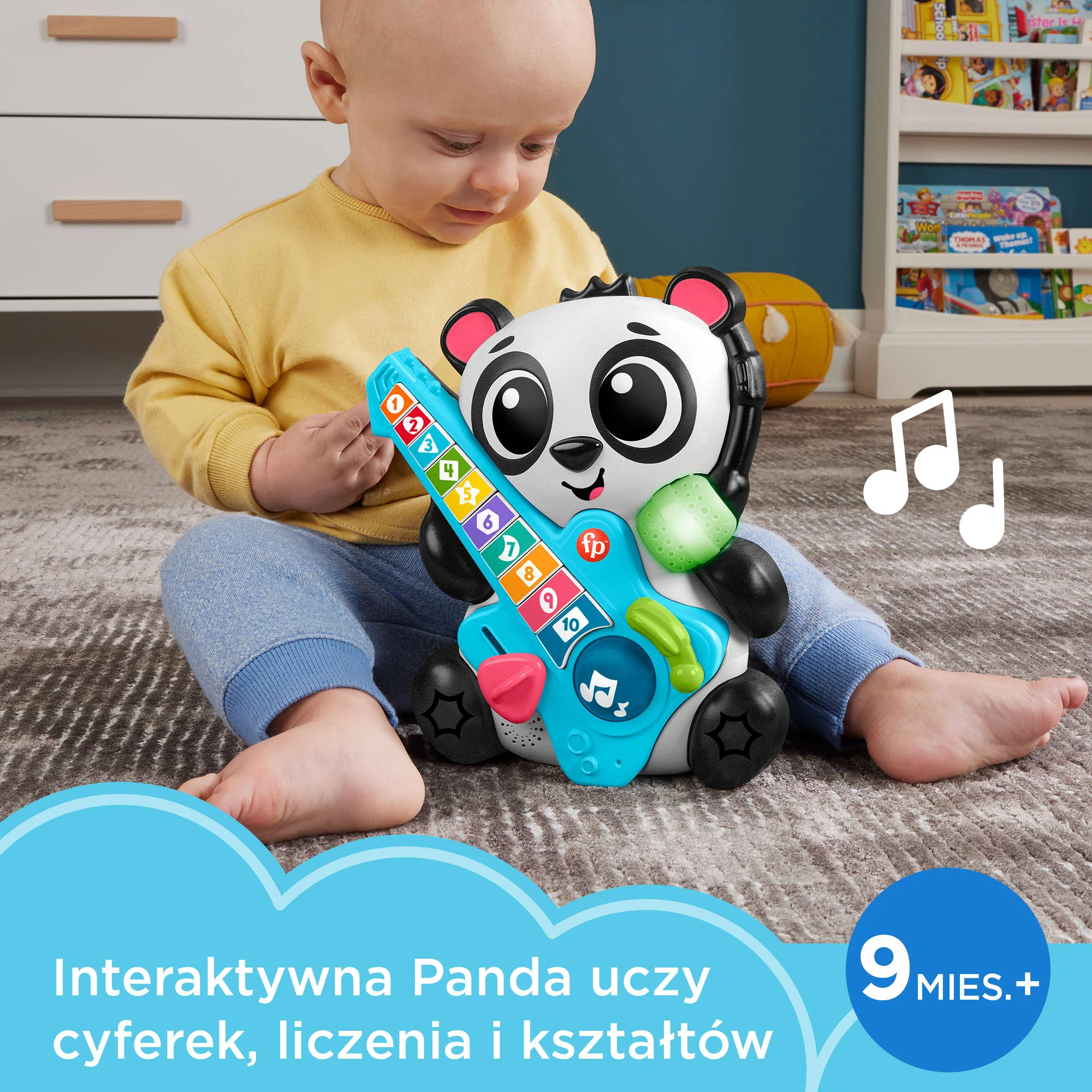 Fisher-Price Link Squad Panda Liczenie I Kształty Zabawka Edukacyjna Polska Wersja Językowa - Image 2