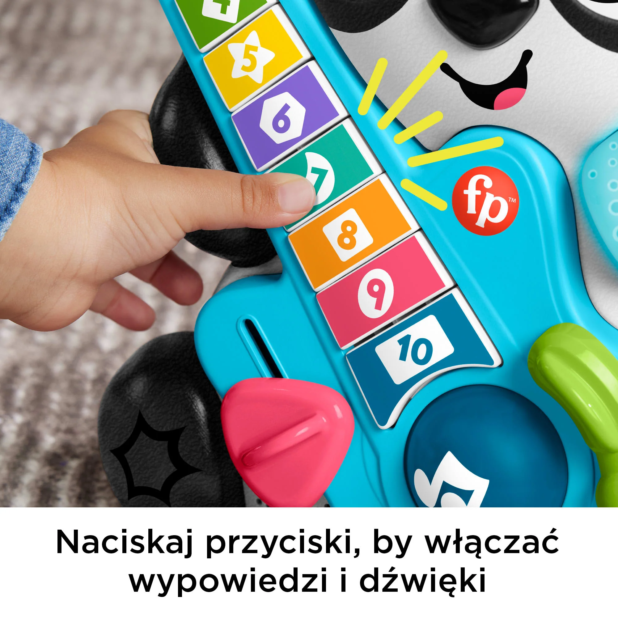 Fisher-Price Link Squad Panda Liczenie I Kształty Zabawka Edukacyjna Polska Wersja Językowa - Image 3