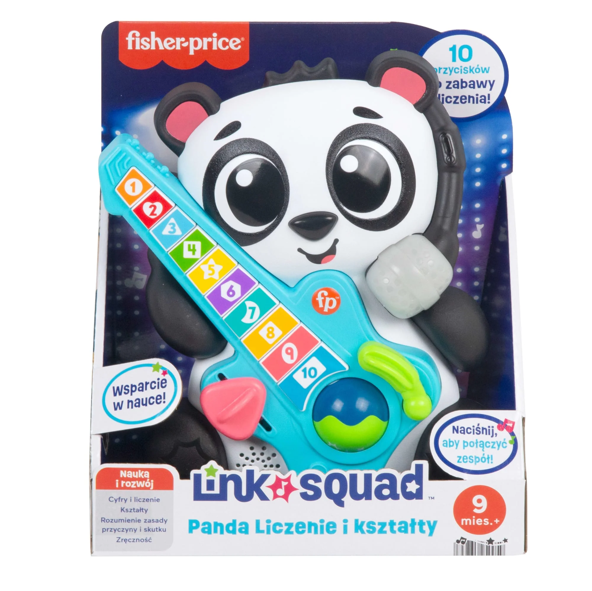 Fisher-Price Link Squad Panda Liczenie I Kształty Zabawka Edukacyjna Polska Wersja Językowa - Image 6