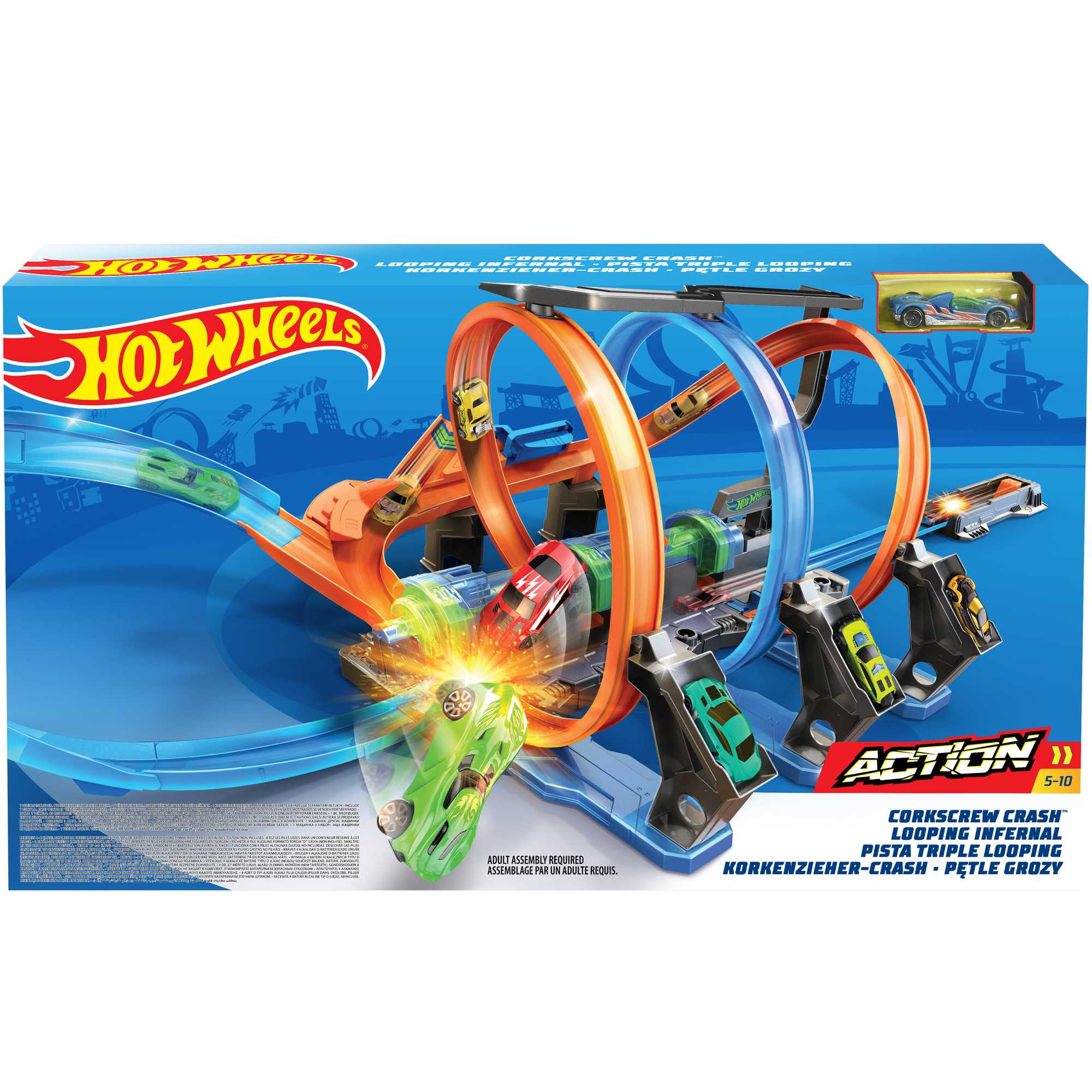 Набор игровой Hot Wheels Экшн Автотрек Винтовое столкновение - Image 6