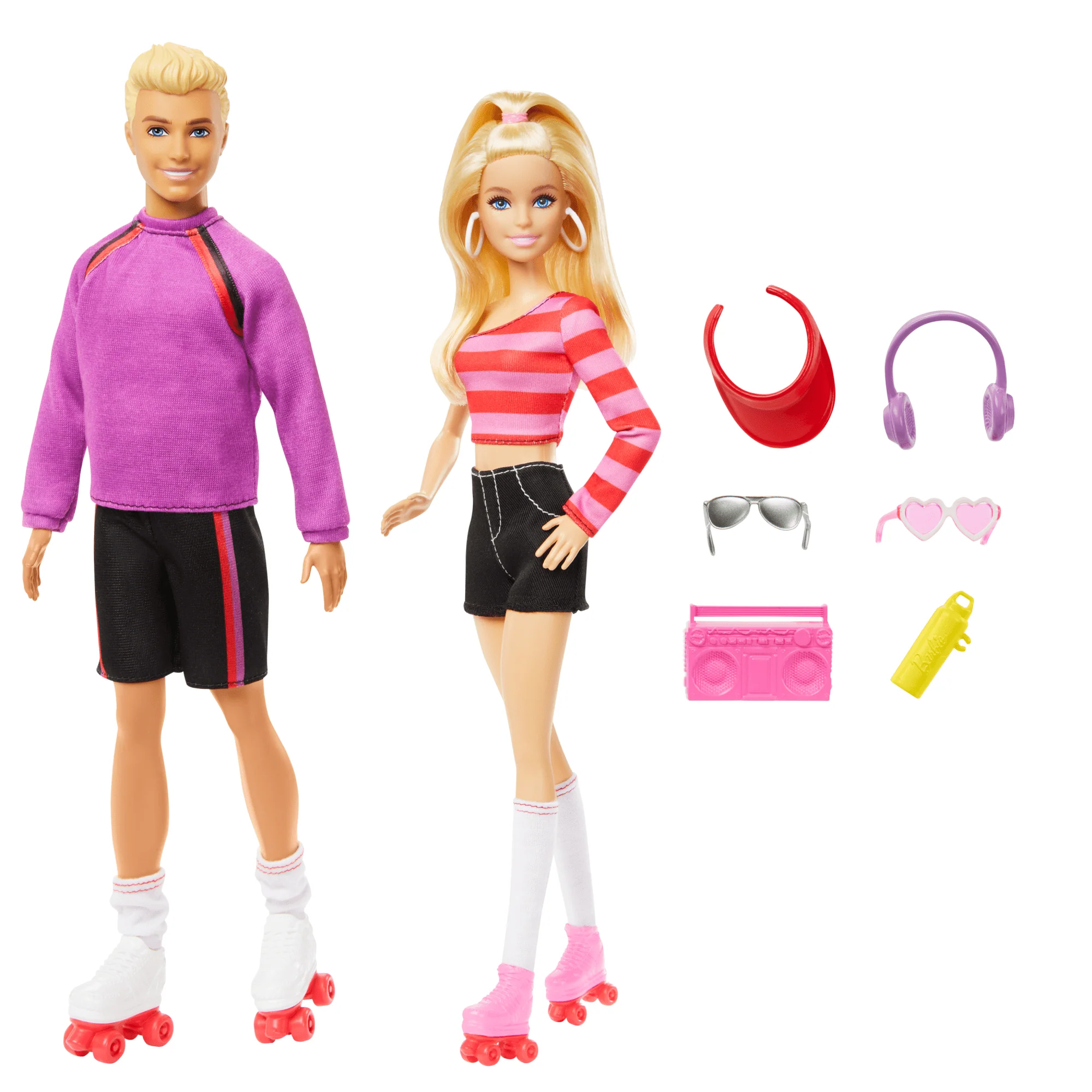 Juego De 2 Muñecos Y 6 Accesorios Barbie Fashionistas, Temática De Patinaje Sobre Ruedas, 65. Aniversario - Image 5