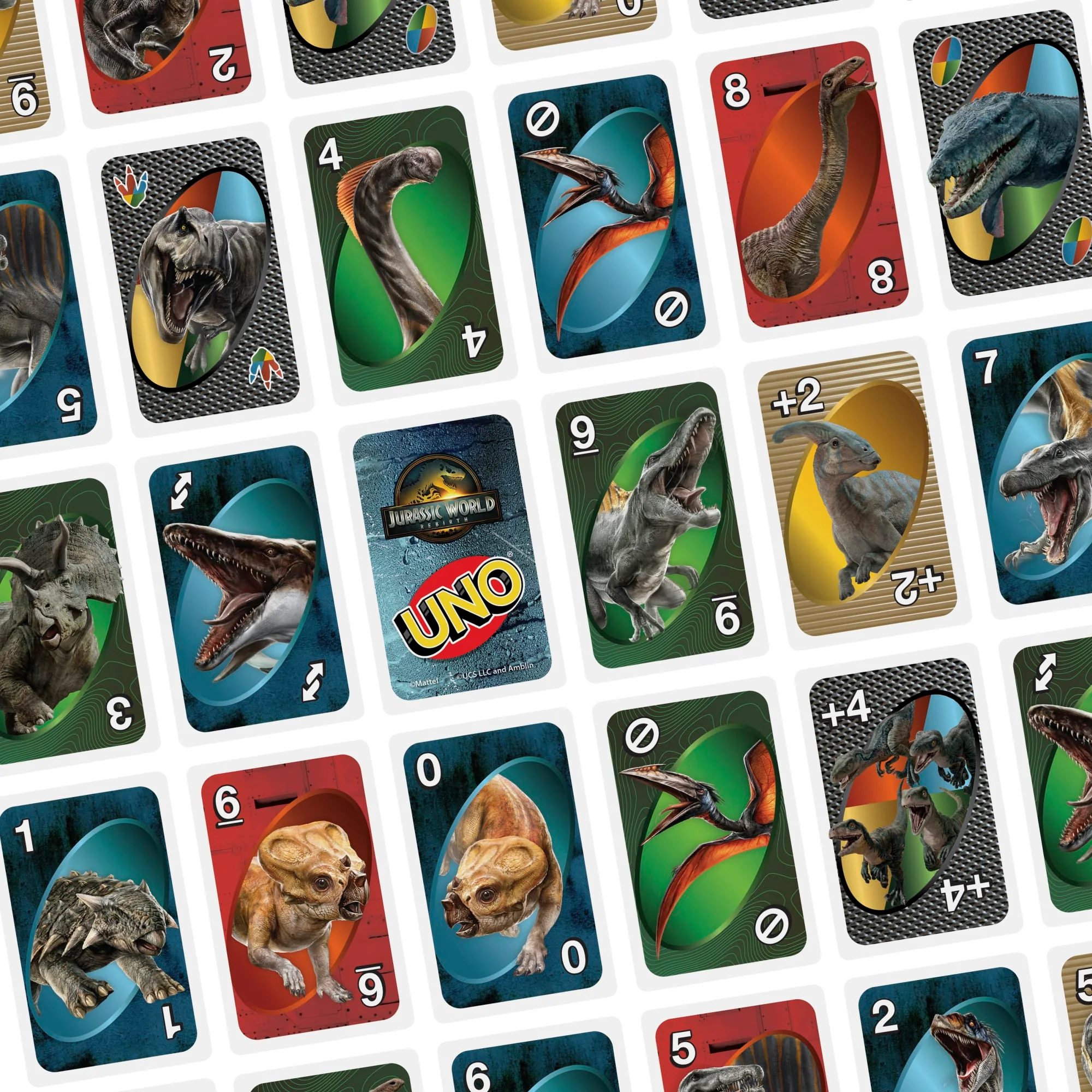Juego De Cartas Jurassic World: Rebirth De UNO Para Niños Y Niñas, Familias Y Noches De Juegos De Adultos - Image 4